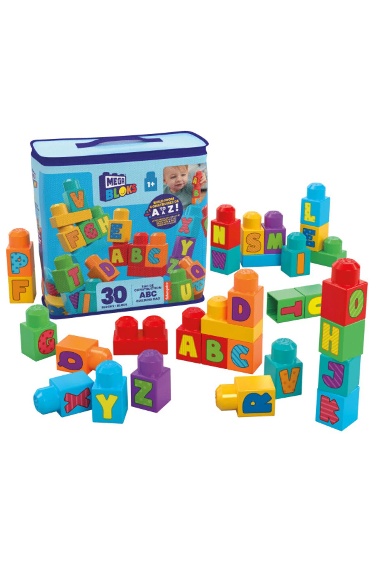 لگو و اسباب بازی های ساخت محور BLOKS ALPHABET BLOCK BAG کیسه ذخیره سازی قابل استفاده مجدد برای کودکان HRR60 از ترکیه Mega