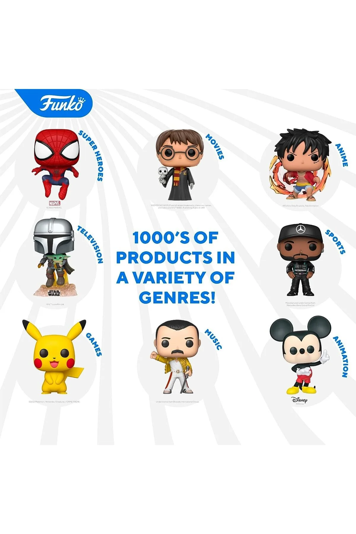 اسباب بازی های فیگور شخصیت پاپ لوکس: آلبوم ها: Queen Greatest Hits Mt, Multicolor MRS16926 Funko