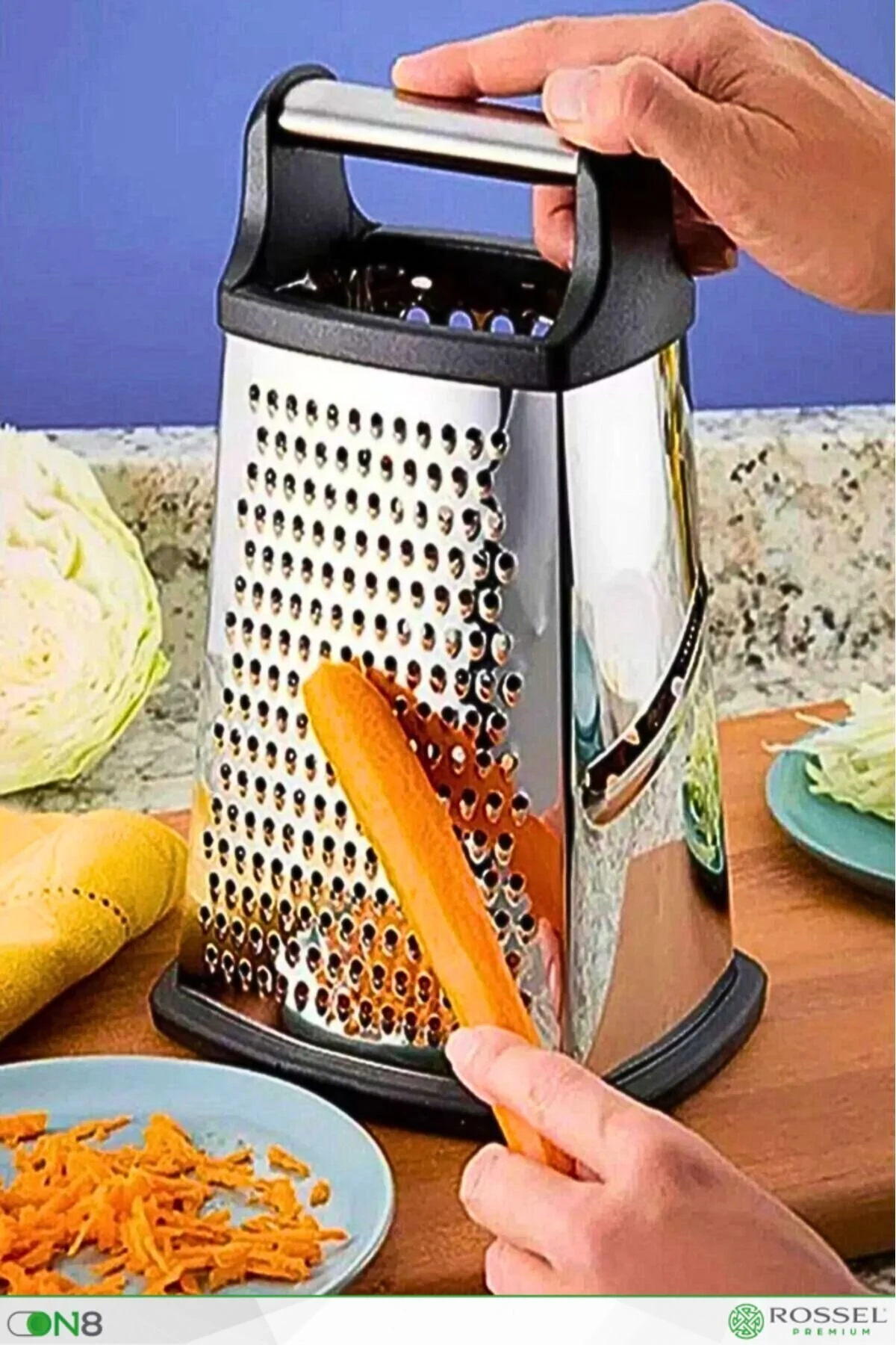 رنده سیاه مشکی Luxury Xxl Grater Big 1294B Rossel Premium