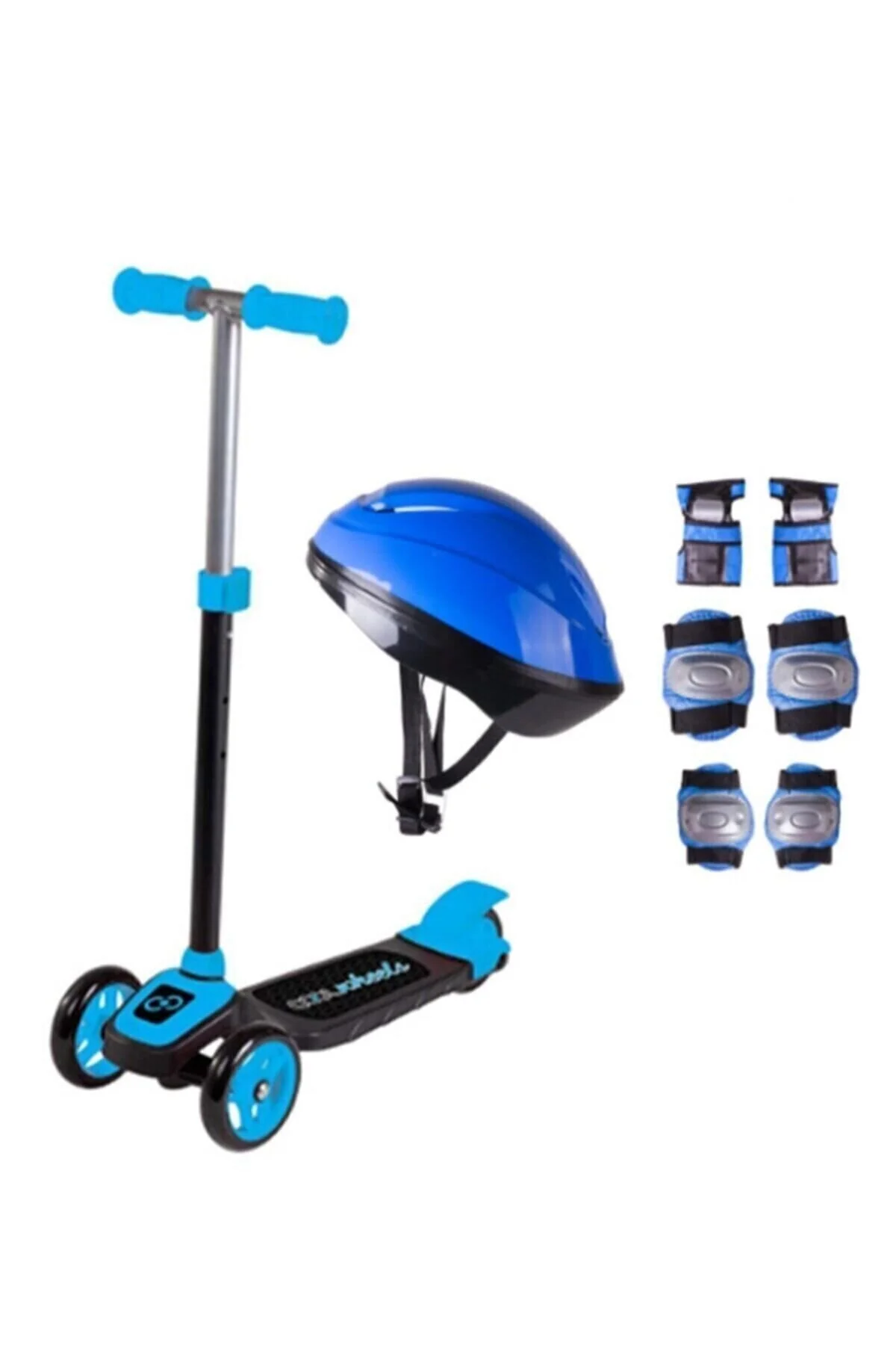 اسکوتر کودکان ست کلاه ایمنی آبی روشن برای سنین بالای 3 سال Cool Wheels