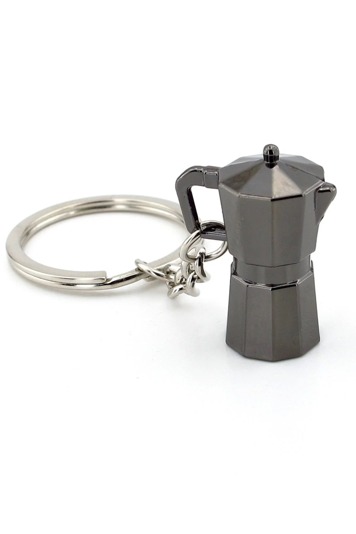 جلیقه کلید جاکلیدی فلزی آنتراسیت عاشق قهوه موکا POT شکل KC123 Solfera