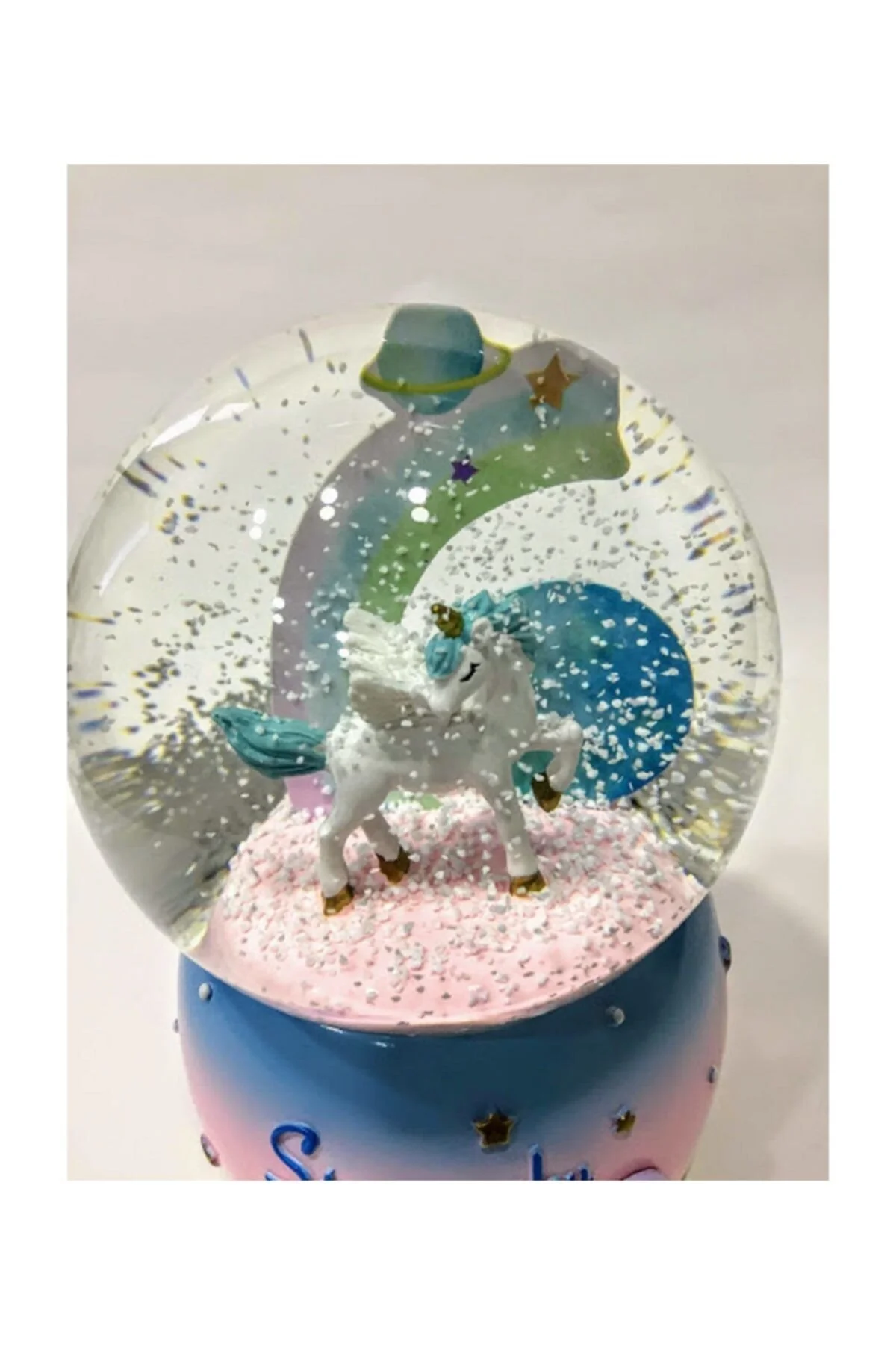 گوی برفی SNOW GLOBE با اندازه مگا ماشین تکشاخ چراغ ها و موسیقی از ترکیه hediyesahibi