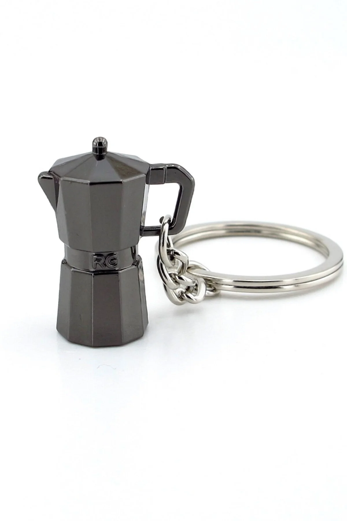 جلیقه کلید جاکلیدی فلزی آنتراسیت عاشق قهوه موکا POT شکل KC123 Solfera
