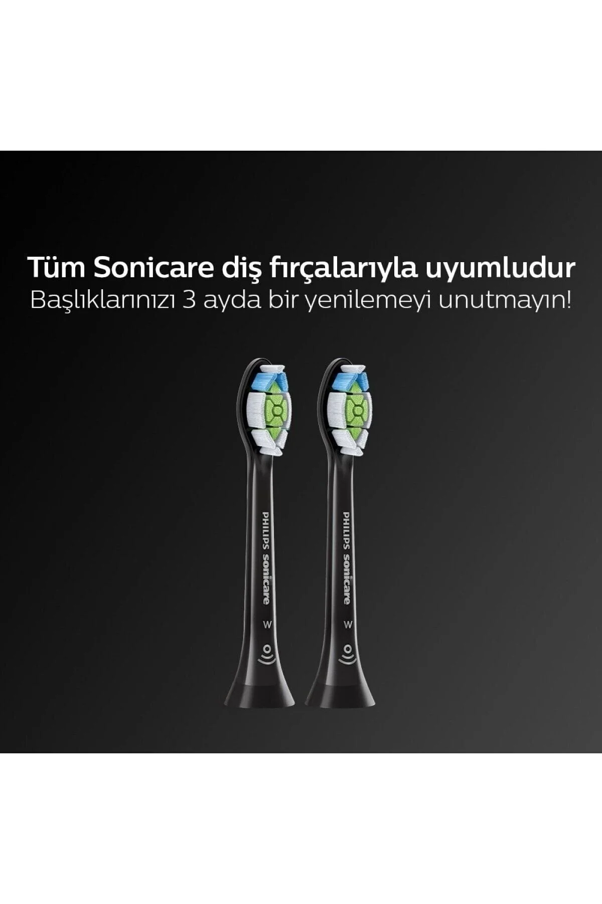 سری یدک مسواک سیاه Sonicare Hx6062 13 بهینه از سونیک سفیده به همراهی 2 قطعه Philips
