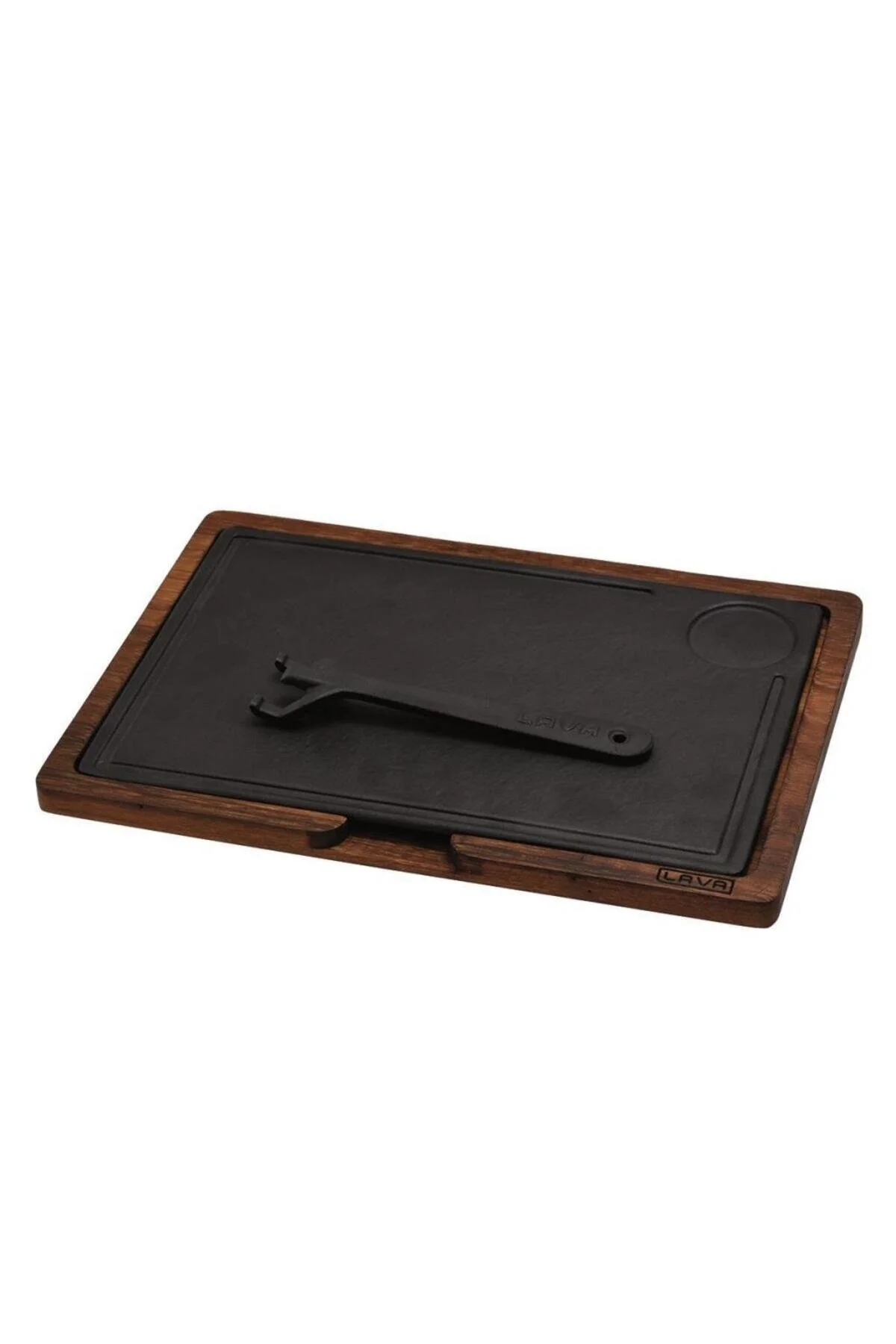 لوازم پخت و سرو چوب ریخته گری چدن صفحه خدمات داغ اندازه 22X33 سانتی متر Lava