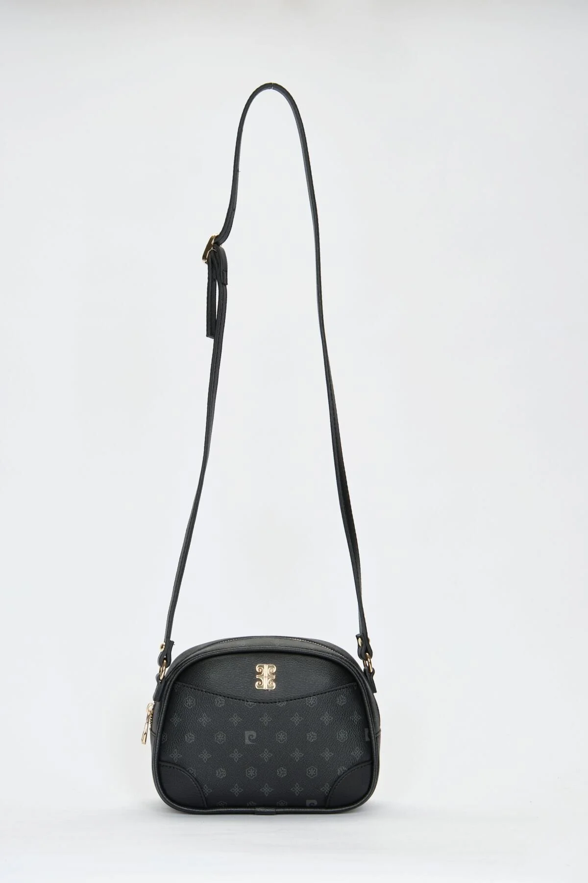 کیف شانه ای زنانه مونوگرام مشکی 05PO22Y1534 Pierre Cardin