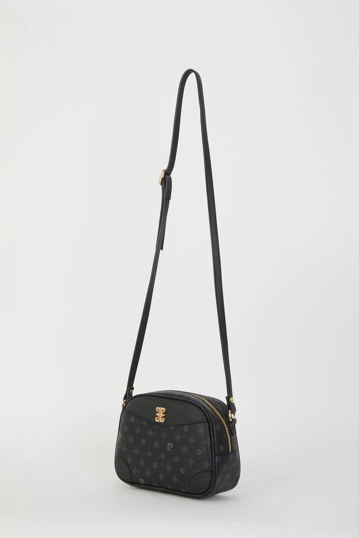 کیف شانه ای زنانه مونوگرام مشکی 05PO22Y1534 Pierre Cardin