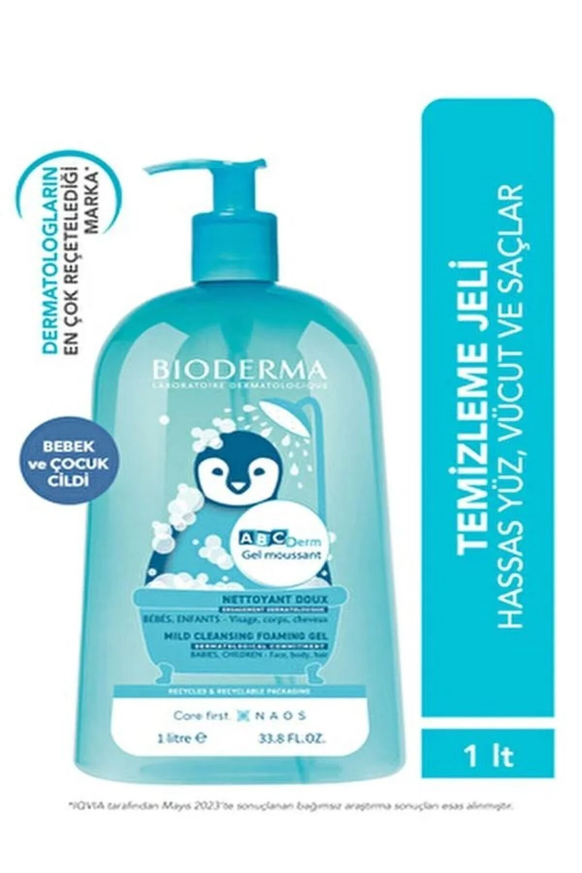 ژل دوش پاک کننده کف ABC DERM 1000ML Bioderma