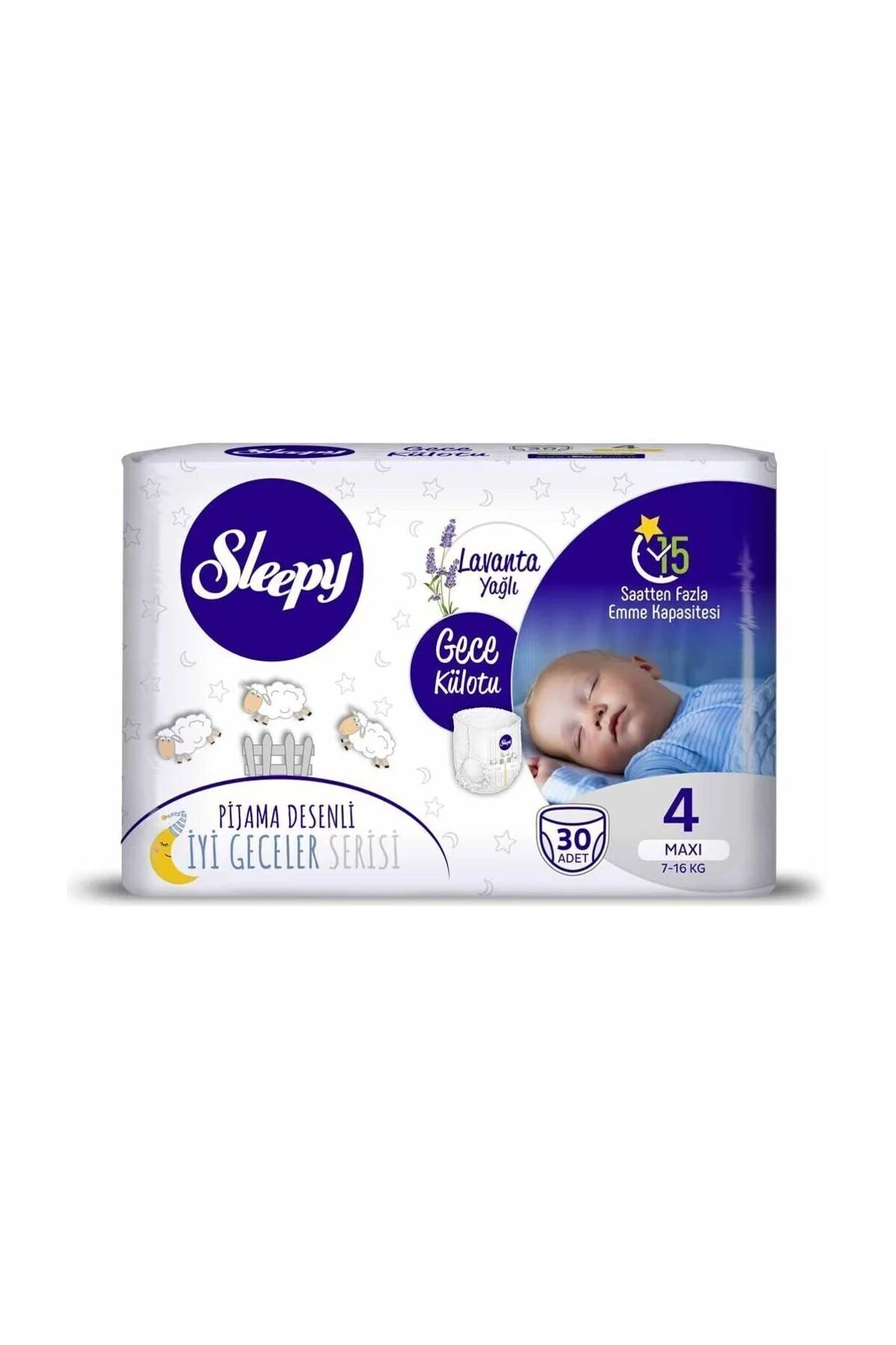 پوشک بچه شورت اسطوخودوس سایز 4 ماکسی 7 16 کیلوگرم 30 اورجینال Sleepy