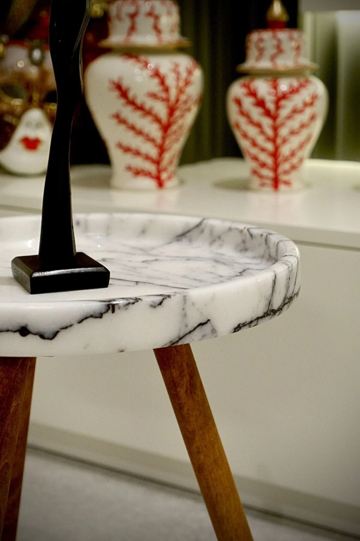 میز بغل مبلی قهوه چای MARBLE 100 ٪ سنگ مرمر اصلی Voodo Concept