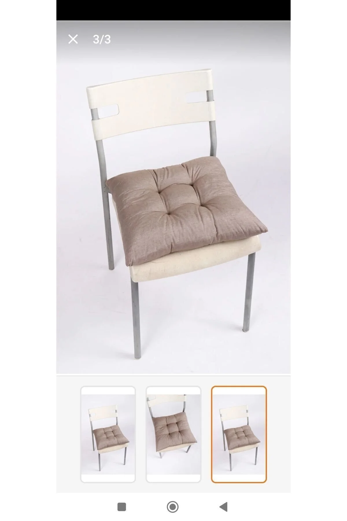 کوسن صندلی پوفیدیک قهوه ای DURU HOME COLLECTİON