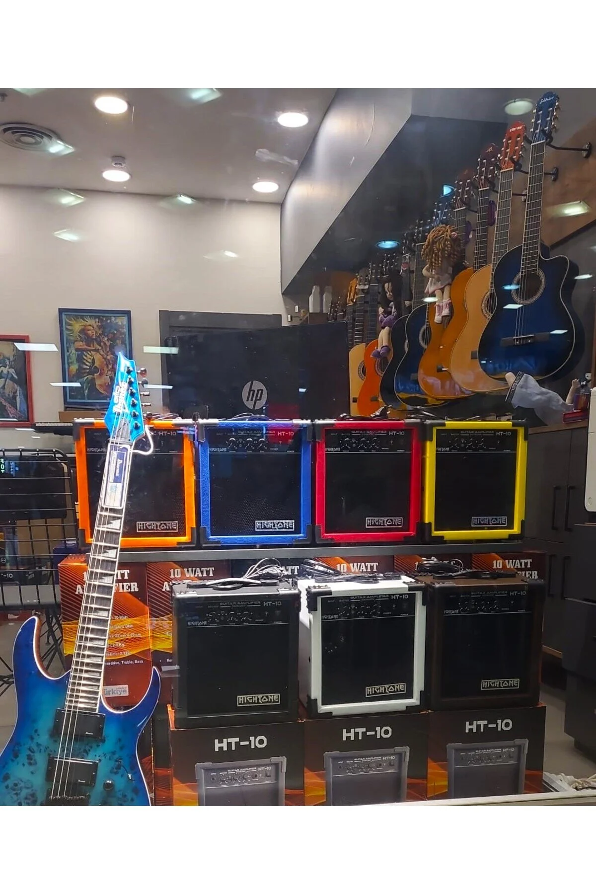 آمپلی فایر HIGHTONE 10 WATT GUITAR COMBO AMPHI OVER DRIVE BEEDPHONE OUTPUT سیاه HIGHTONE-10