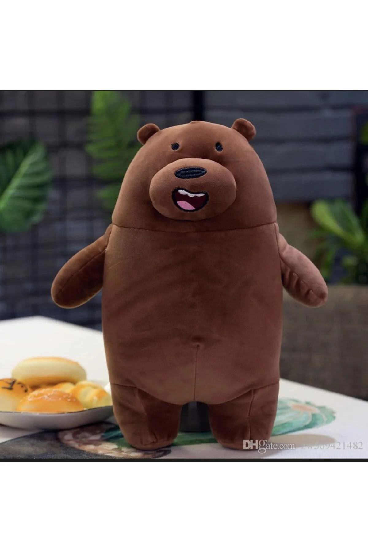 اسباب بازی های پشمی WE BARE BEARS خرس قهوه ای مخمل خواب دار و همبازی 50 سانتی متری SHIVA Gift&More
