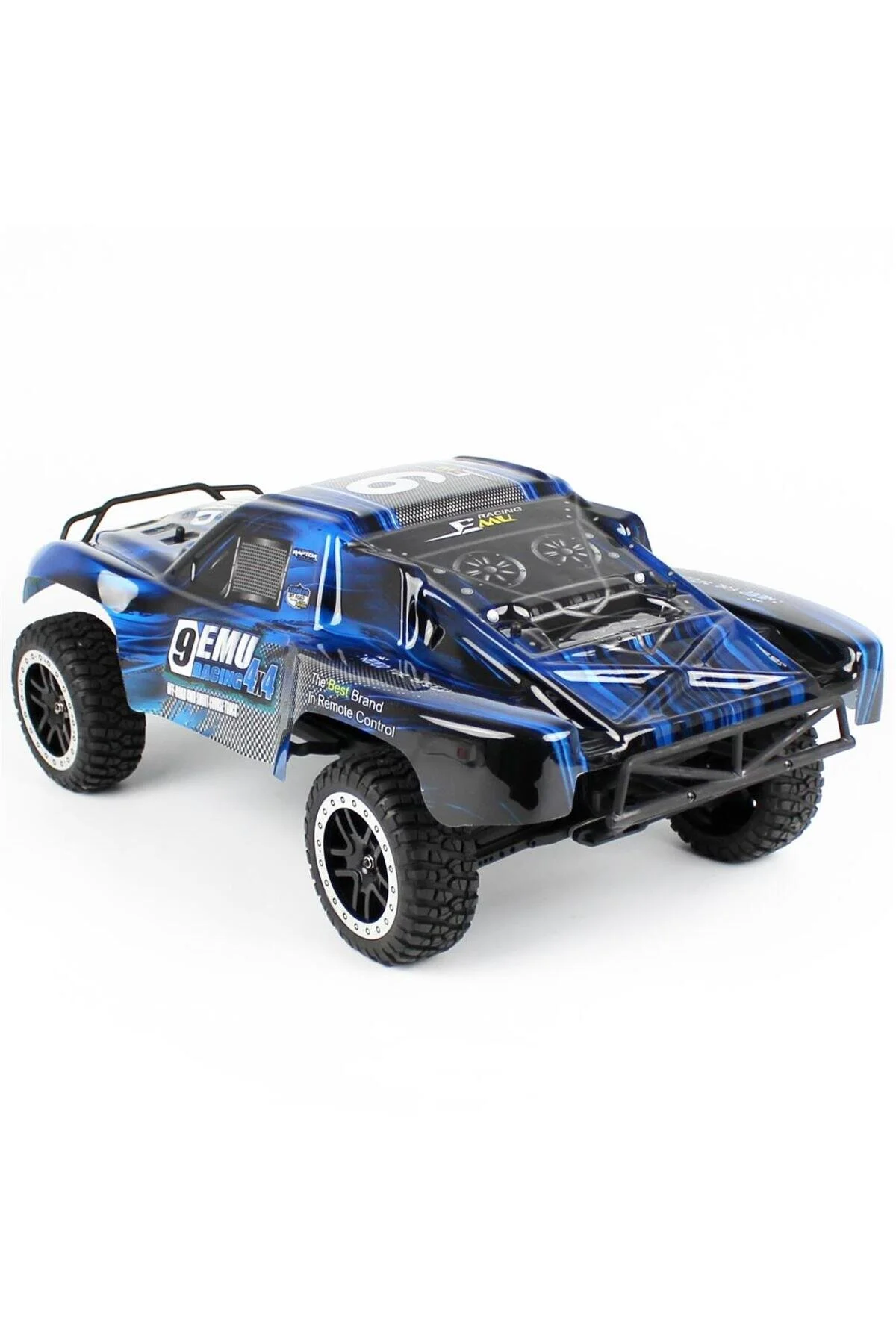 خودروی کنترل از راه دور مقیاس 1022 1 10 4WD OFF ROAD COURSE 9EMU موتور دوتایی با برس هودهای آبی حالت RC REMO
