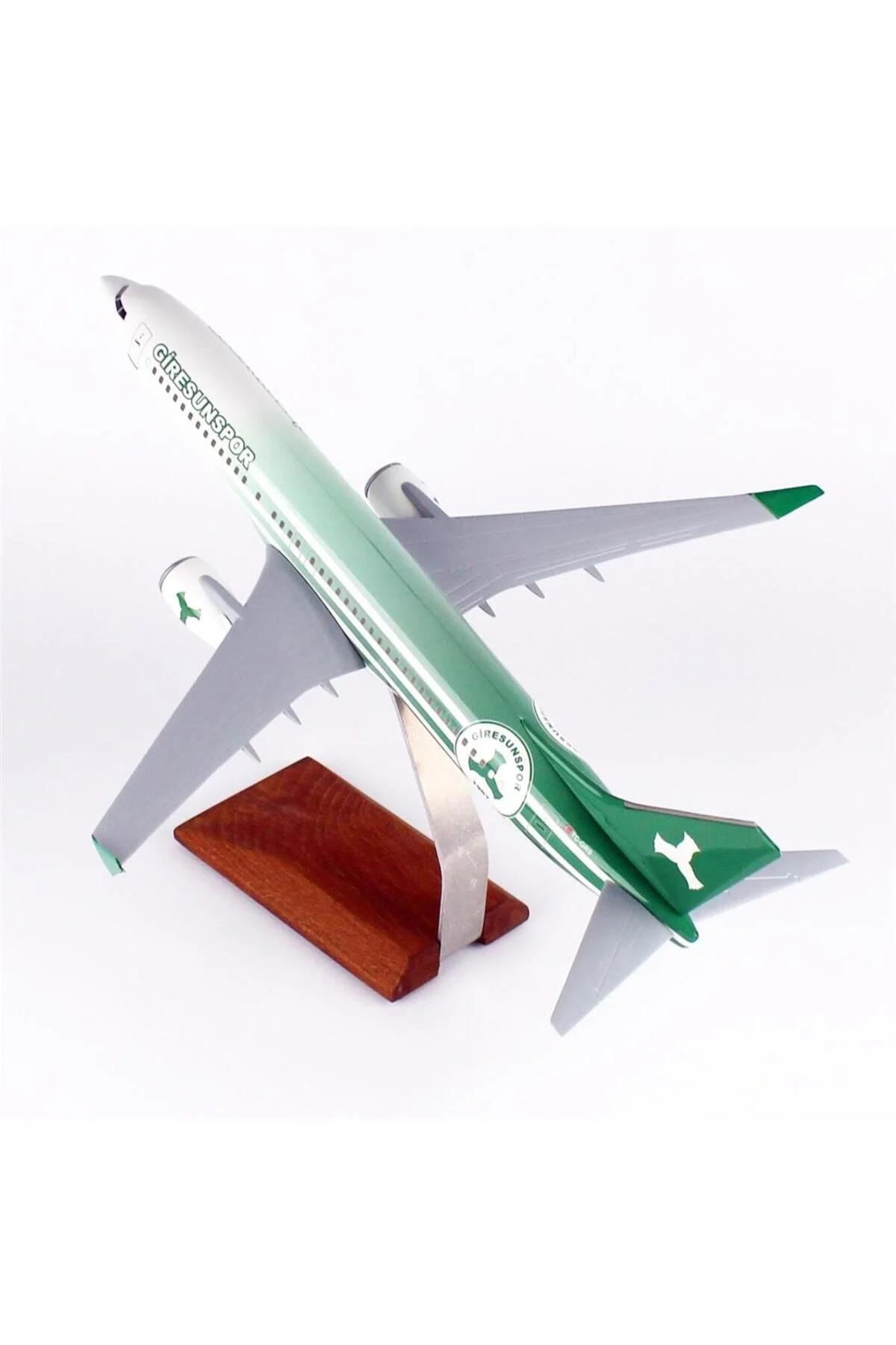 ماکت مقیاس 1 100 آرم ورزشی THY B737 800 هواپیمای مسافربری آماده نمایش با ایستاده چوبی MO Hobbytime