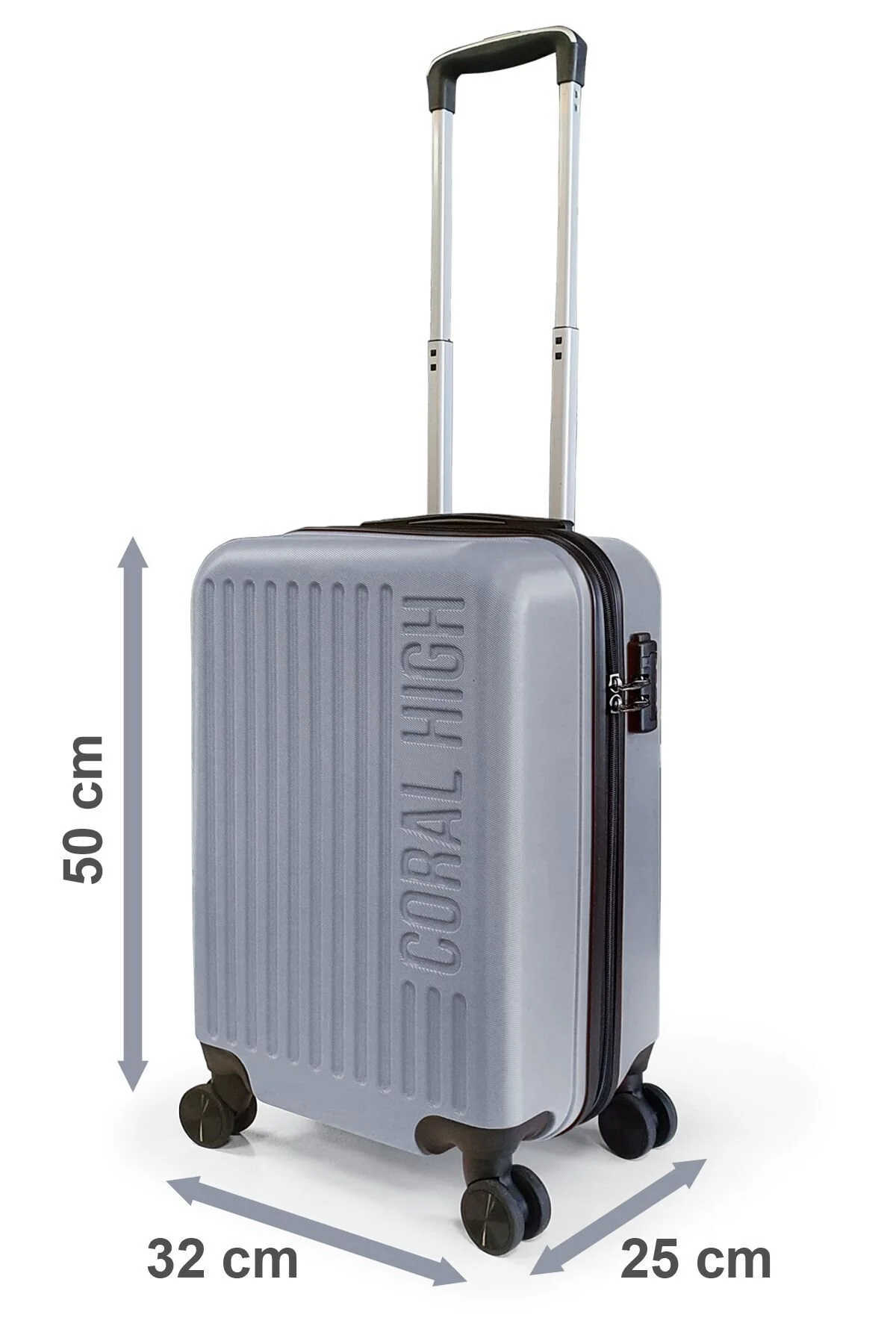 چمدان و ساک سایز کوچک بنفش ABS 16451 Coral High