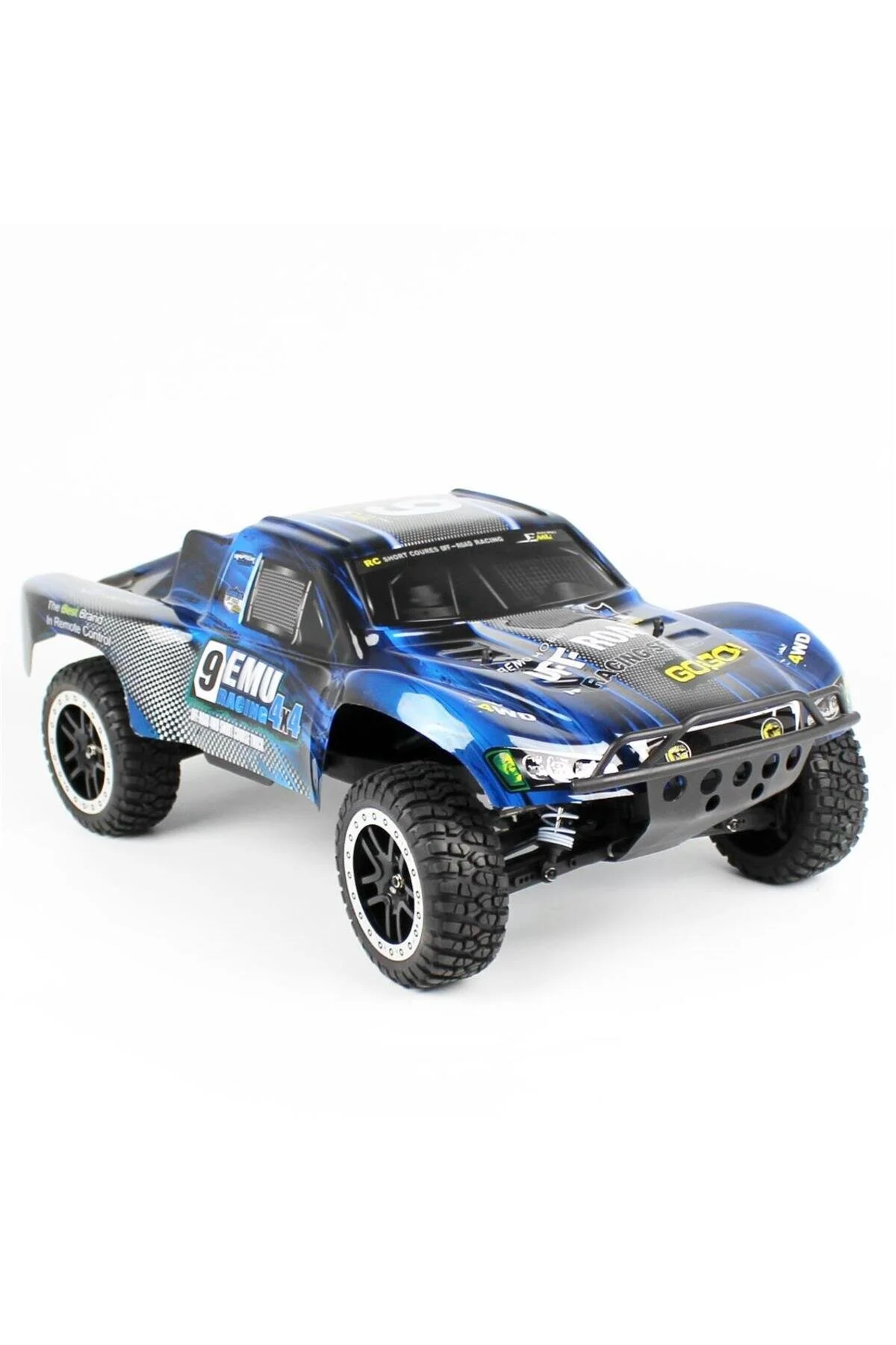 خودروی کنترل از راه دور مقیاس 1022 1 10 4WD OFF ROAD COURSE 9EMU موتور دوتایی با برس هودهای آبی حالت RC REMO