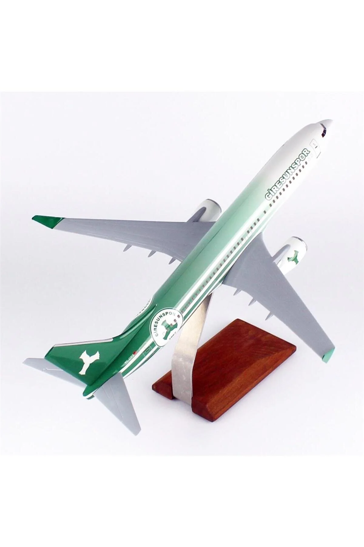 ماکت مقیاس 1 100 آرم ورزشی THY B737 800 هواپیمای مسافربری آماده نمایش با ایستاده چوبی MO Hobbytime