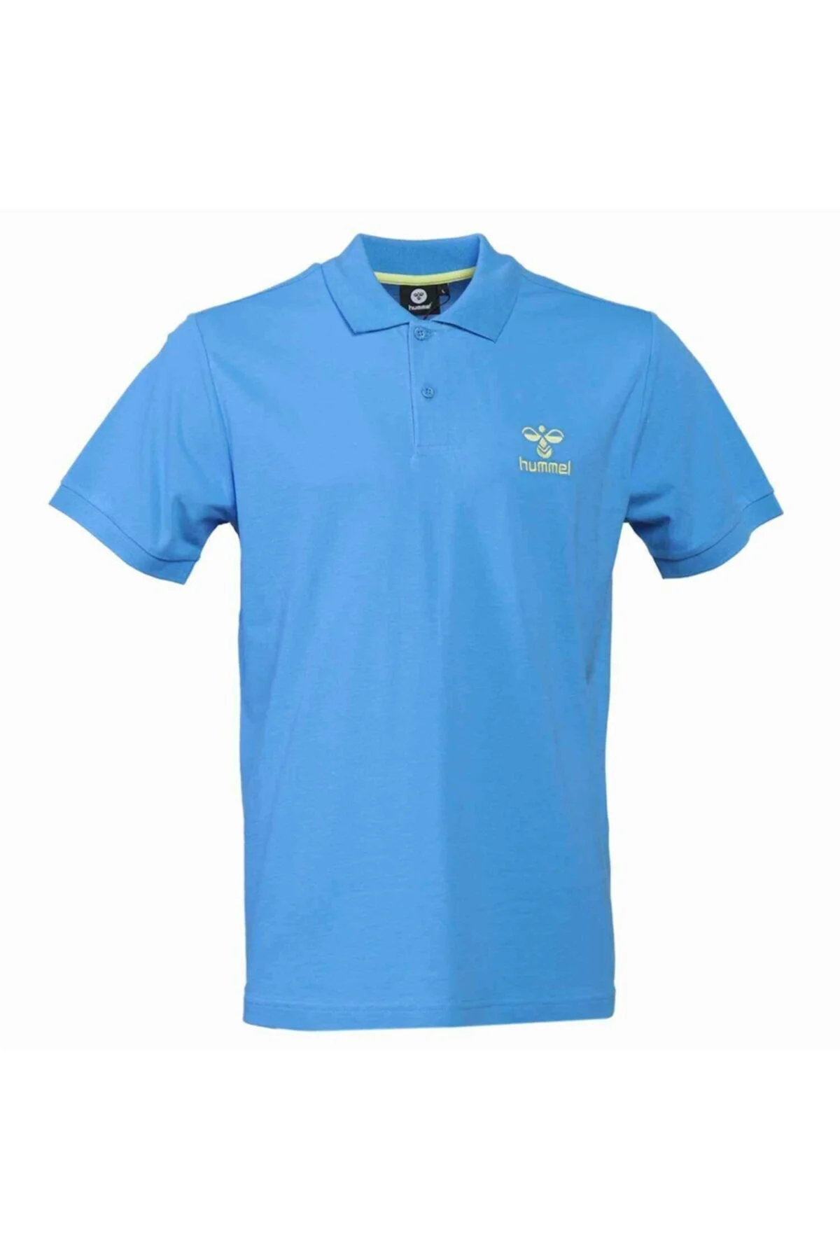 تی شرت یقه پولو آبی مردانه آستین کوتاه لئون چاشنی T Shirt هومل hummel