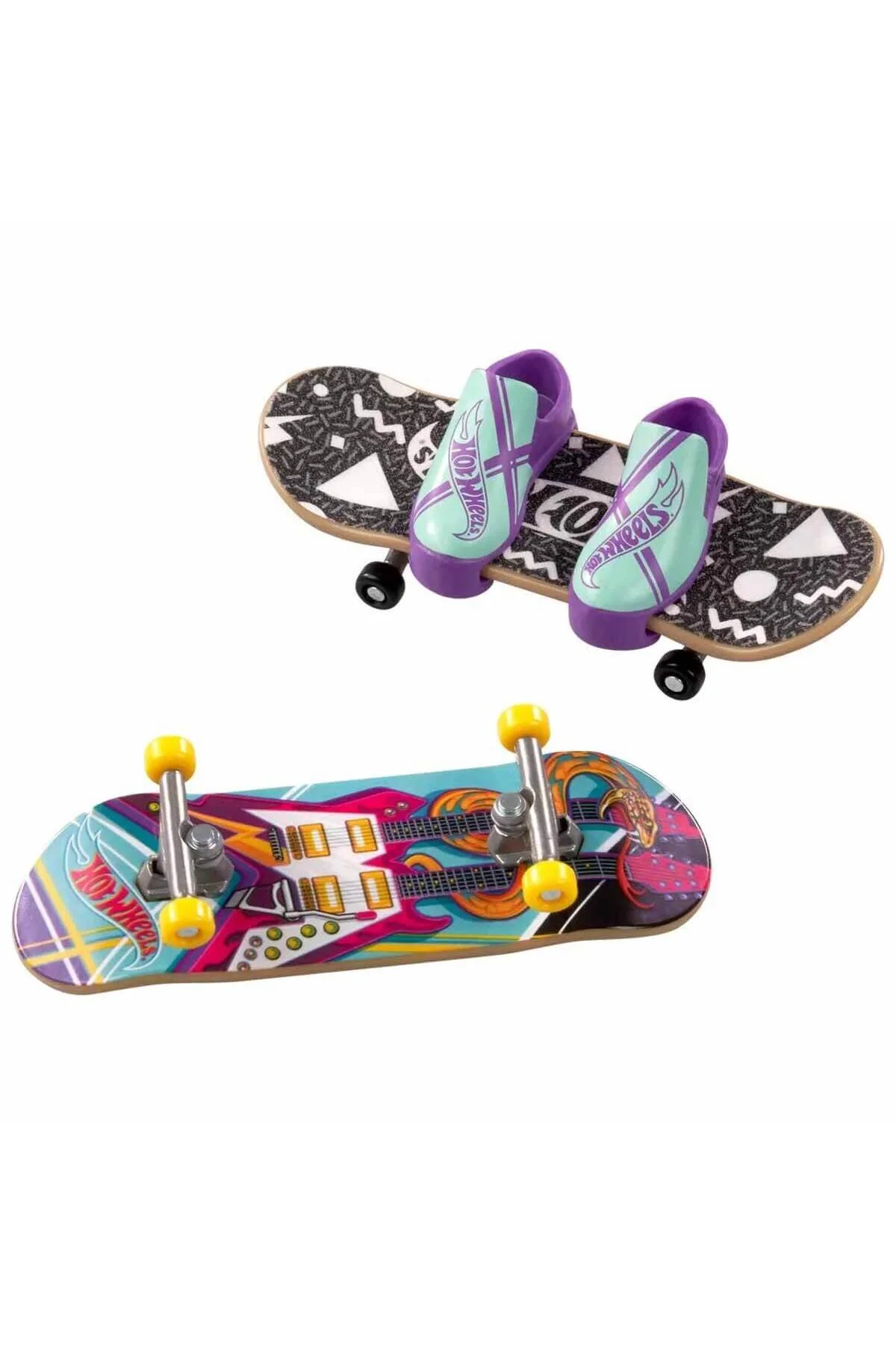 ماشین اسباب بازی SKATE 2 PACK RETRO FINGER SKATEBOARD HXL17 SNAKE STRUMMER و HOT STEPPER HOT WHEELS