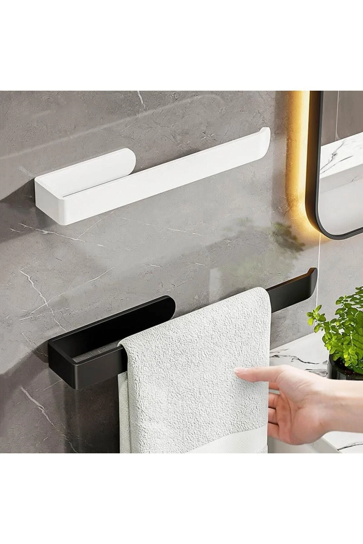 نظم‌دهنده حمام طراحی لوکس LAMA SOLO TOWLIDE با ویژگی چسب قوی خود Alper Banyo
