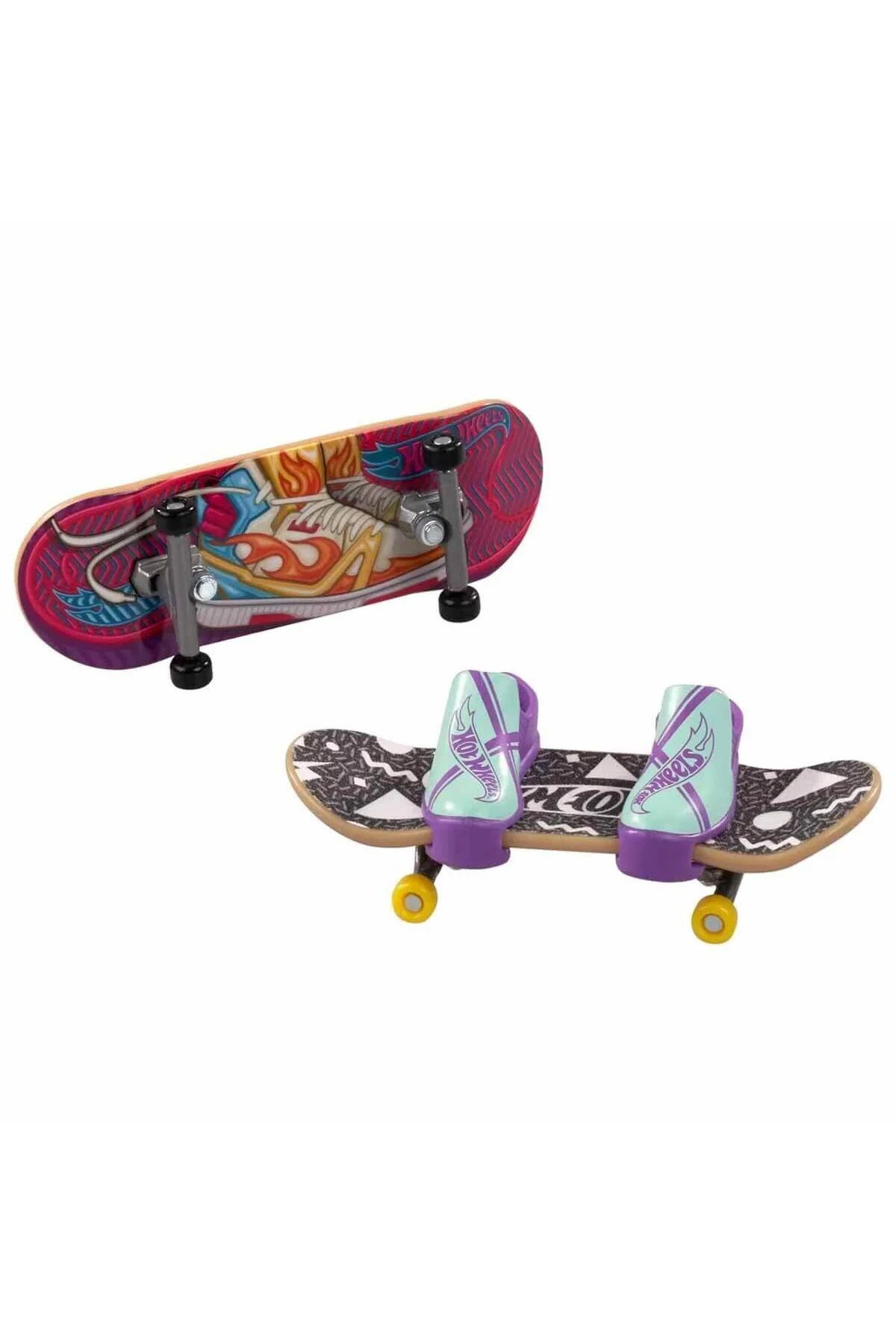 ماشین اسباب بازی SKATE 2 PACK RETRO FINGER SKATEBOARD HXL17 SNAKE STRUMMER و HOT STEPPER HOT WHEELS