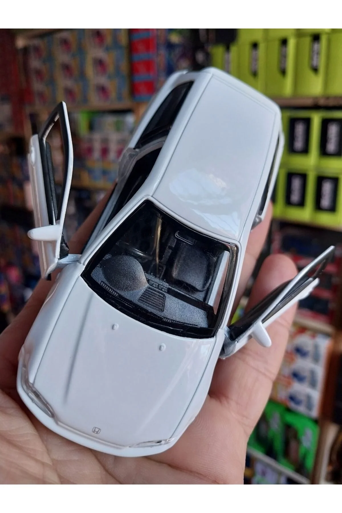 مدل خودرو HONDA CIVIC LEGENDARY CASE DIECAST METAL COLLECTION ORIGINAL PULLBACK CAR DOOR WHITE OPENABLE از ترکیه OYUNCAKSAHİLİ