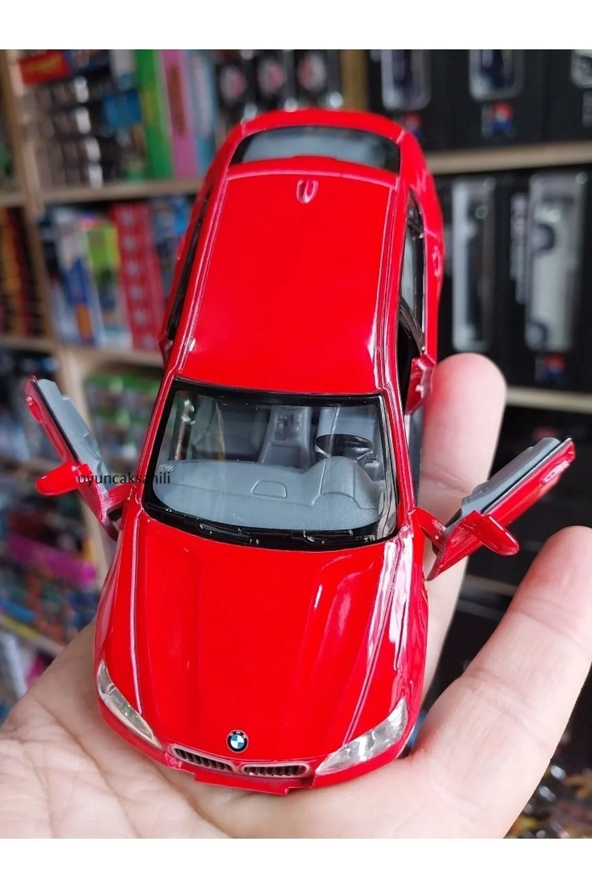 ماشین اسباب بازی BMW X6 JIP DIECAST METAL دارای مجوز اصلی مدل 1.36 درب اتومبیل باز چک قرمز OYUNCAKSAHİLİ
