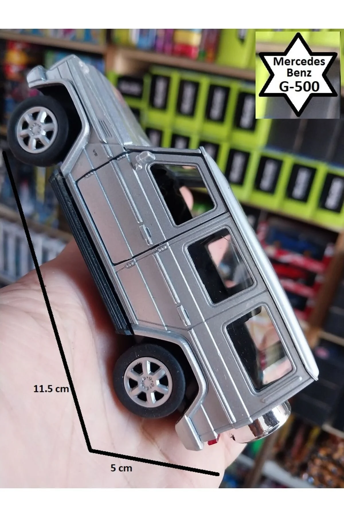 مدل خودرو مرسدس بنز G500 V8 مورد JEEP DIECAST COLLECTION درب های ماشین فلزی خاکستری باز شونده از ترکیه OYUNCAKSAHİLİ