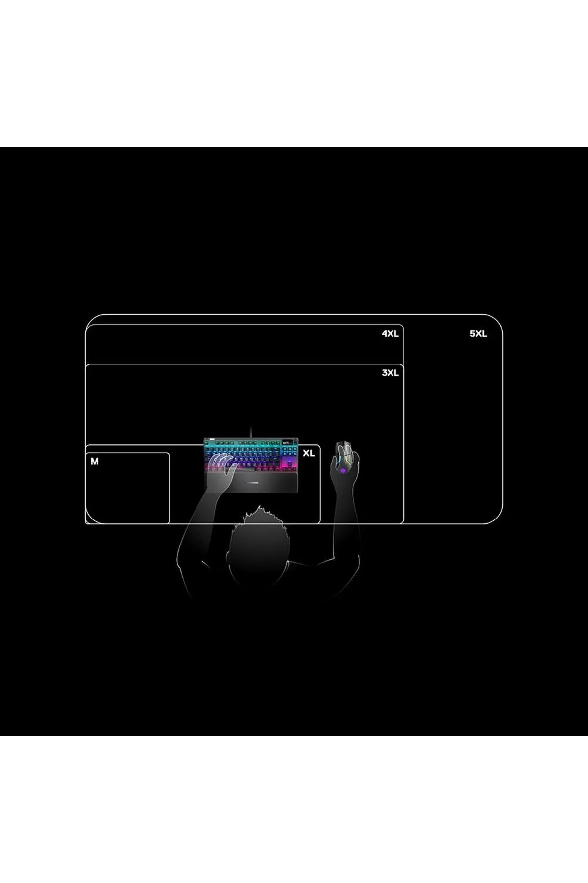 ماوس پد پارچه QCK RGB 4XL اورجینال SteelSeries