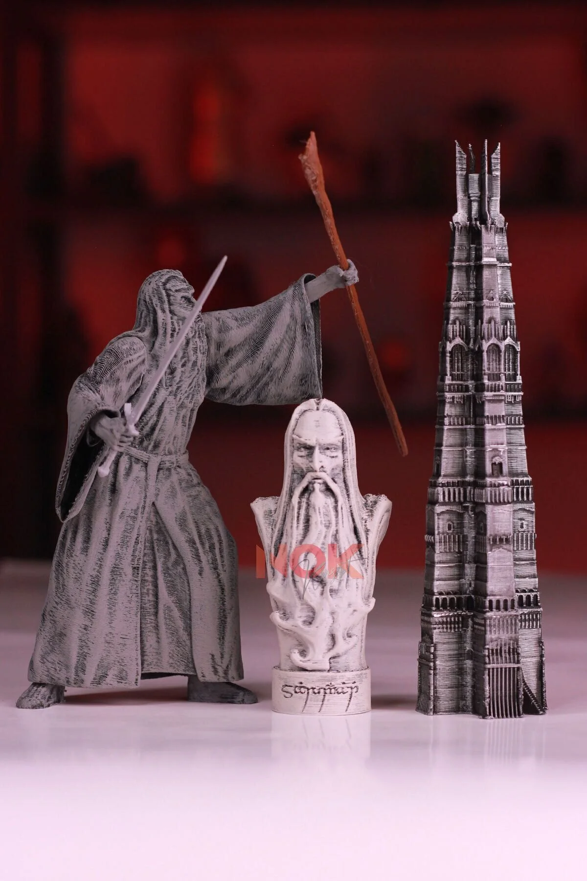 فیگور برج اورتانک سارومان و گاندالف مجموعه سه ارباب حلقه ها LOTR از ترکیه GÜRCÜ 3D