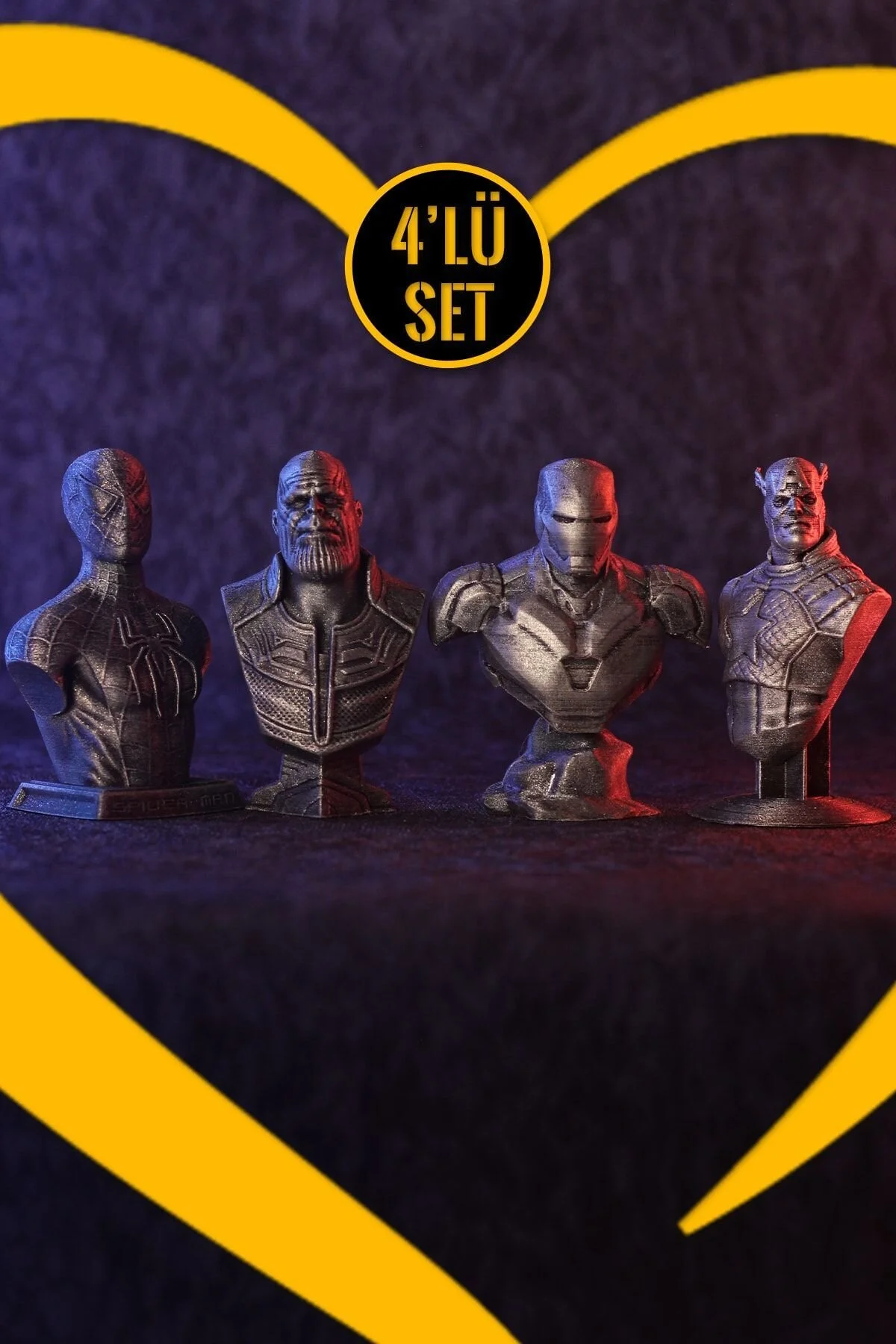 فیگور ست 4 تکه مرد عنکبوتی THANOS IRON MAN CAPTAIN AMERICA از ترکیه NOK KONSEPT