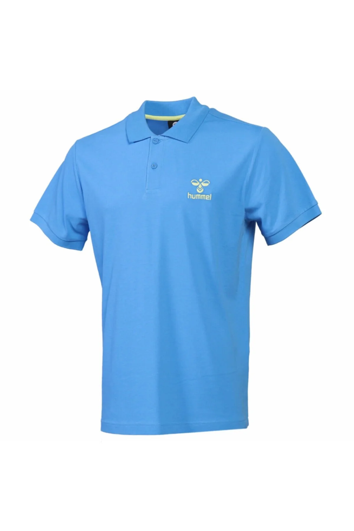تی شرت یقه پولو آبی مردانه آستین کوتاه لئون چاشنی T Shirt هومل hummel