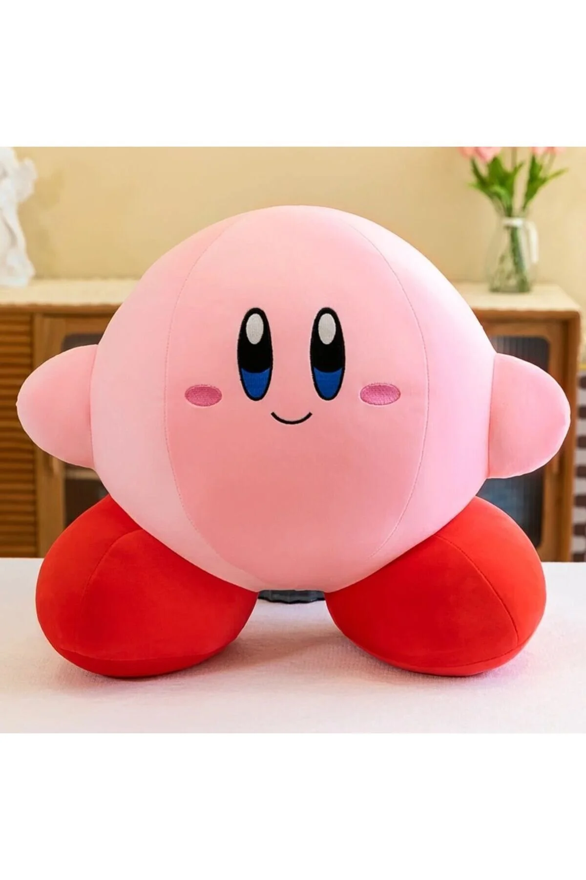 اسباب بازی های پشمی انیمه KIRBY PLUSH TOY KAWAII 30 سانتی متری مخمل دار صورتی توپ خواب بالش ناز همراه NB market