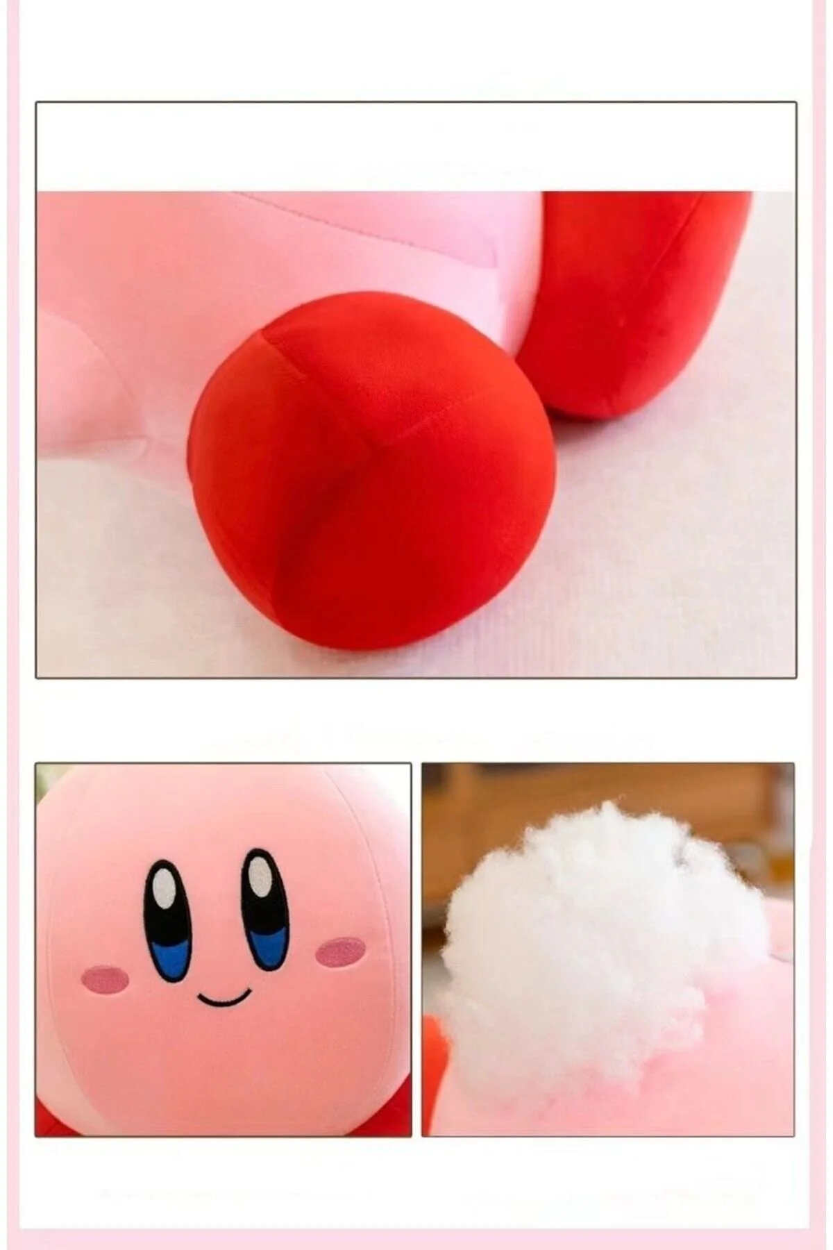 اسباب بازی های پشمی انیمه KIRBY PLUSH TOY KAWAII 30 سانتی متری مخمل دار صورتی توپ خواب بالش ناز همراه NB market