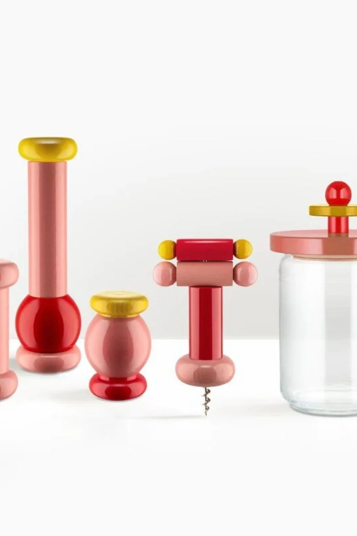 چوب‌پنبه بازکن صورتی Ettore Sotttass 18 سانتی متر X 6  Alessi
