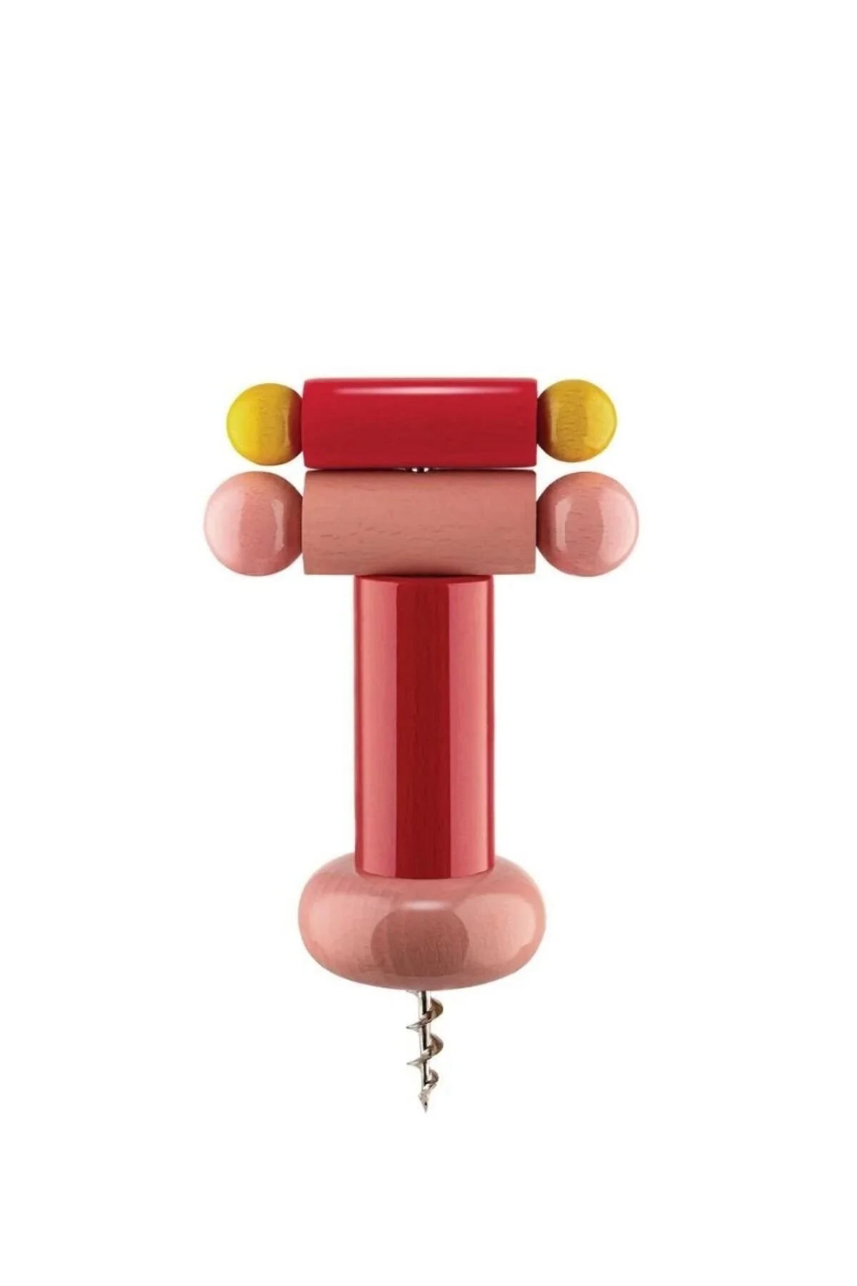 چوب‌پنبه بازکن صورتی Ettore Sotttass 18 سانتی متر X 6  Alessi