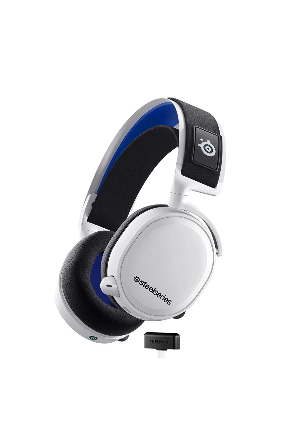 هدست مخصوص بازی ARCTIS 7P+ PS5 هدفون بی سیم 2 4GHZ پشتیبانی صوتی 3D PS سفید SteelSeries