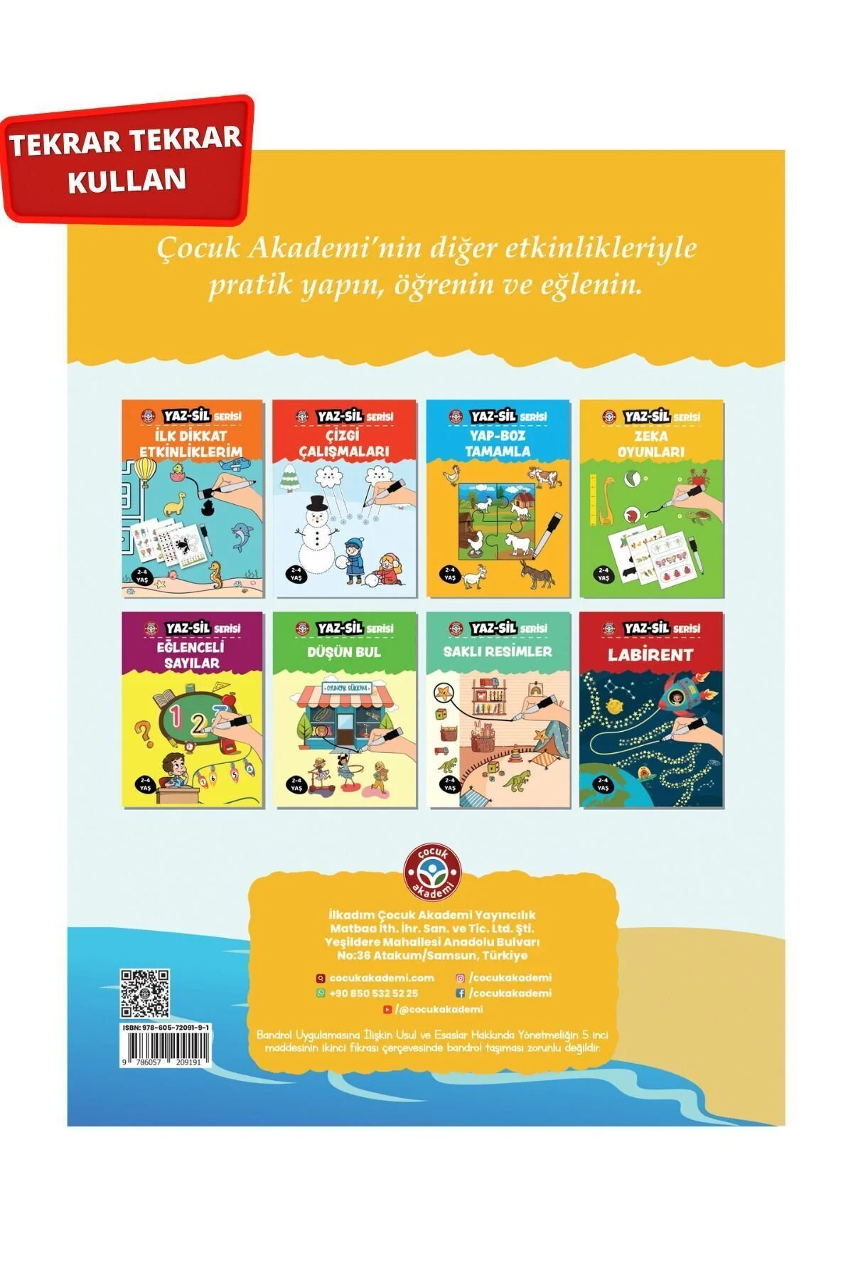 کتاب های فعالیت و آموزشی بنویسید پازل تفاوت سری DELETE Çocuk Akademi