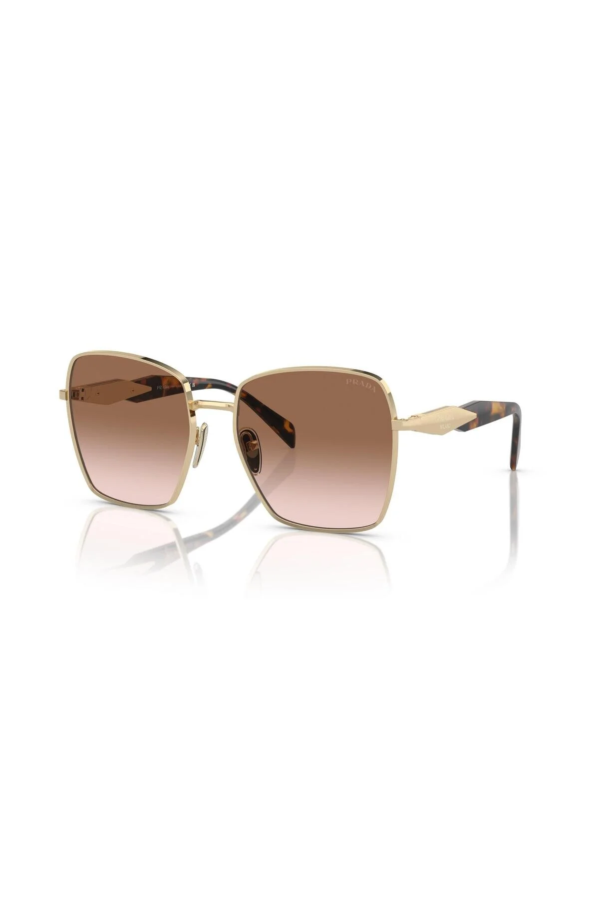 عینک زنانه آفتابی پرادا (Prada) مدل 0PR 64ZS ZVN0A6 با فریم قهوه‌ای Prada
