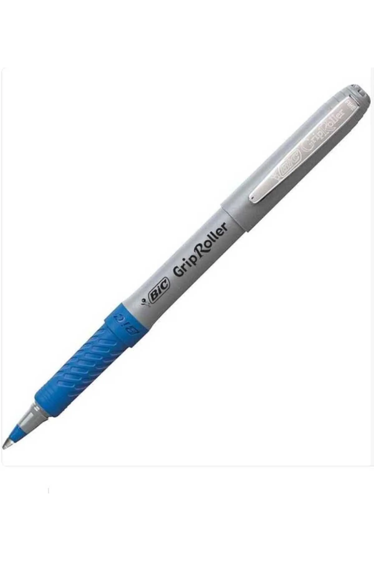خودکار ژله ای خاکستری مردانه و زنانه قلم خلبان غلتکی آنفولانزای آبی 0.5 بیک Bic