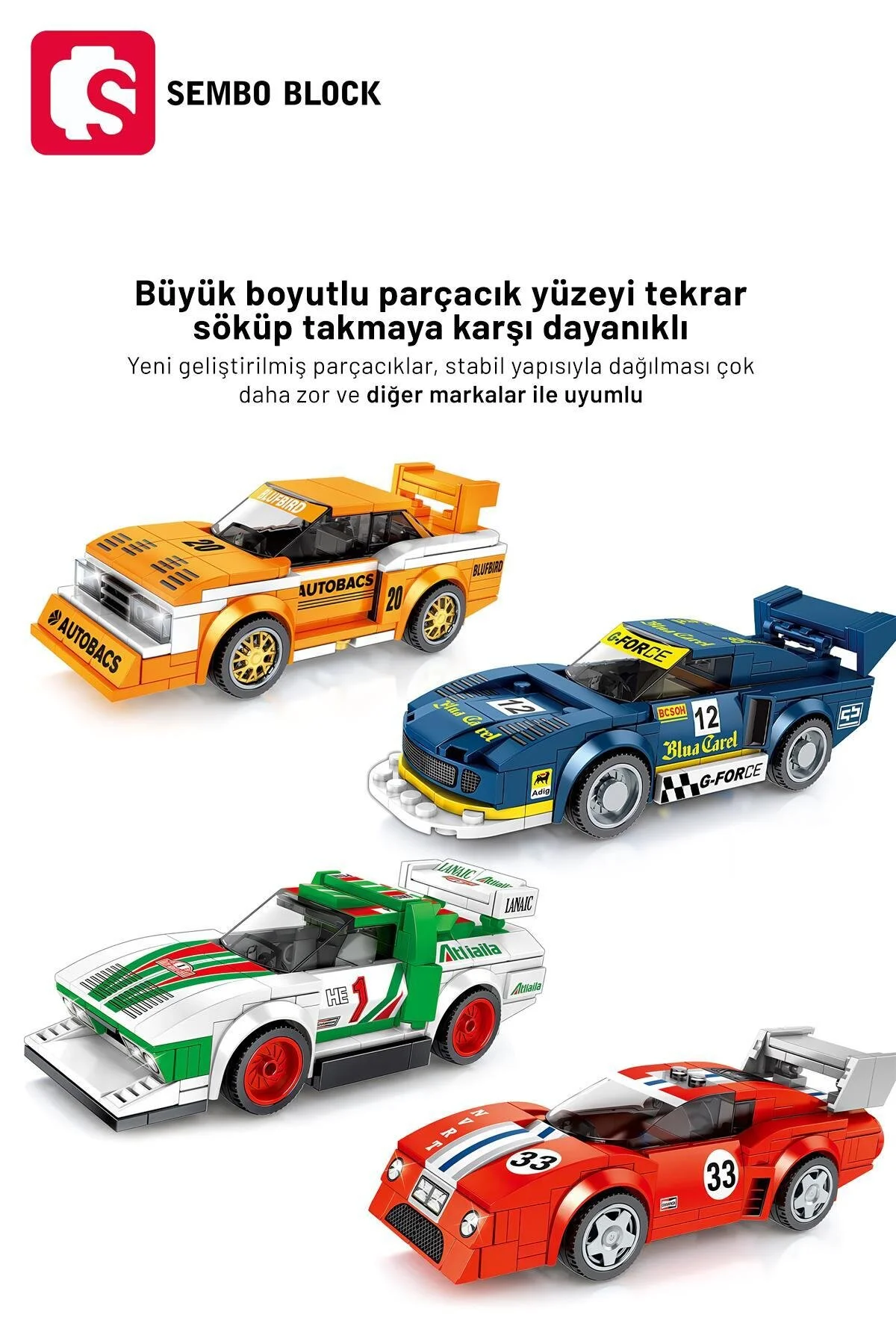 لگو و اسباب بازی های ساخت محور بلوک ساختمانی FERRARI BB512 LE MANS RACE CAR 209 PIECES سازگار با 607063 از ترکیه Sembo Block