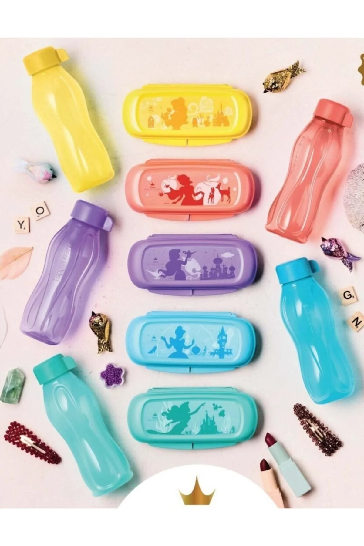 قمقمه شاهزاده خانم مجموعه 5 LI SULUK قطعه+صدف قطعه Tupperware