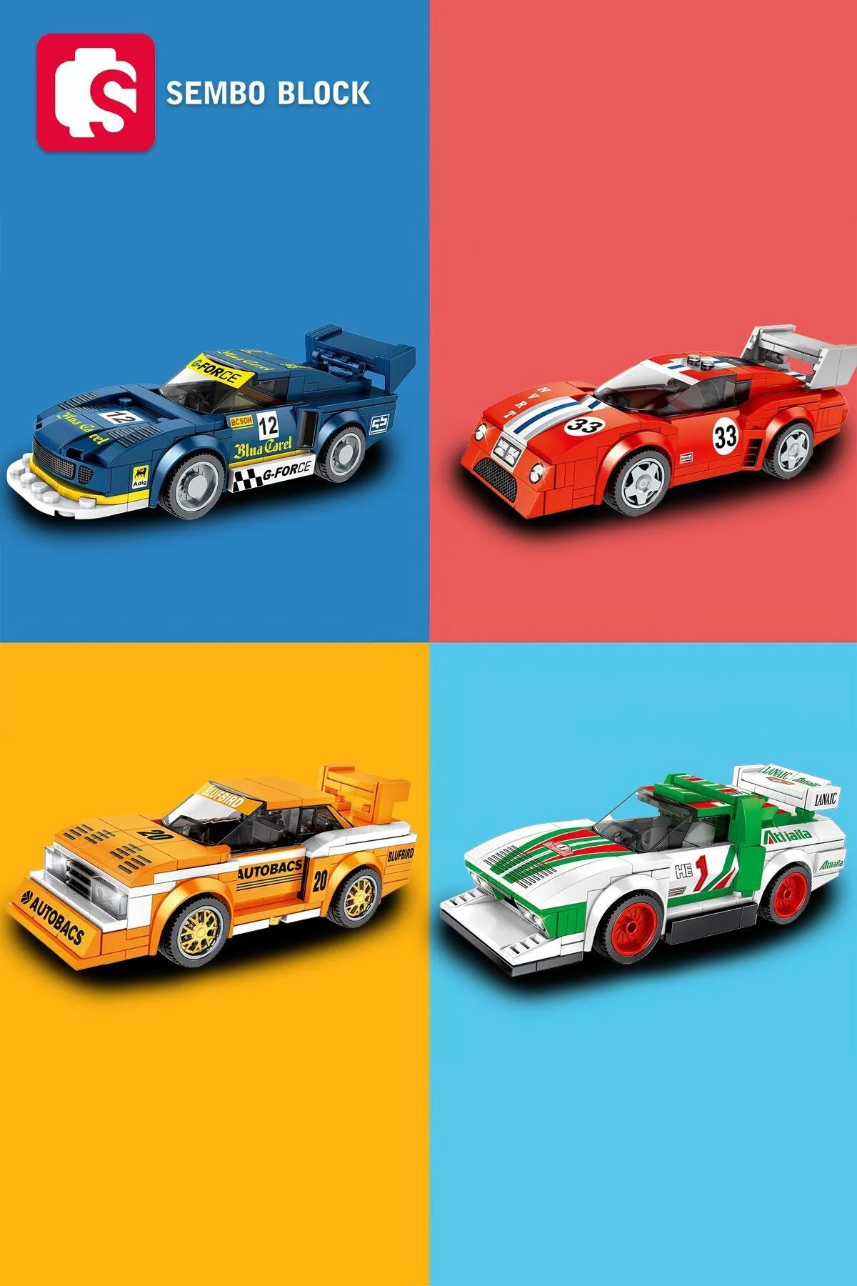 لگو و اسباب بازی های ساخت محور بلوک ساختمانی FERRARI BB512 LE MANS RACE CAR 209 PIECES سازگار با 607063 از ترکیه Sembo Block