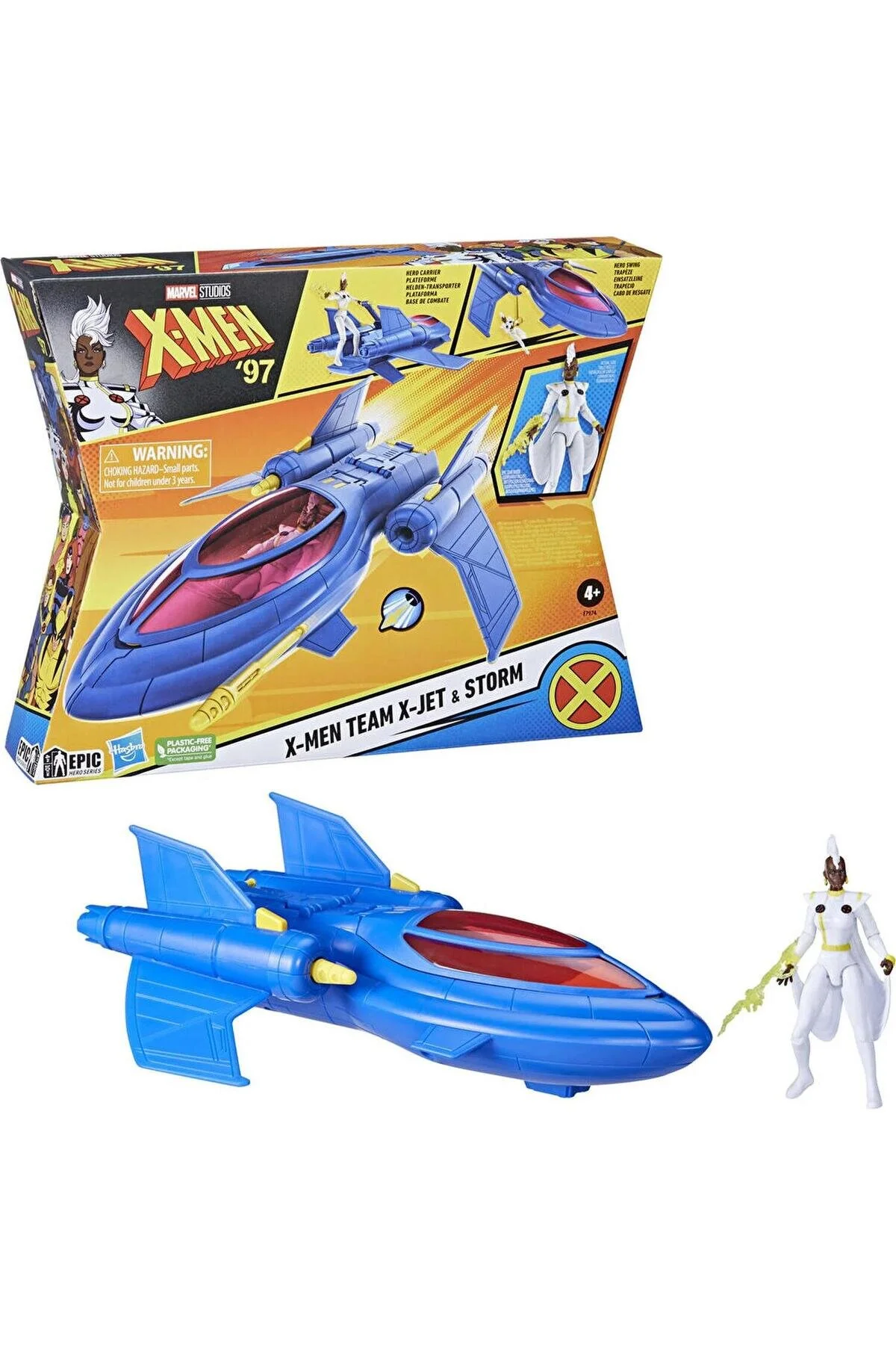 اسباب بازی های نوزاد و فعالیتی MARVEL X مردانه 97 EPIC HERO SERIES JET VEHICLE AND STORM ACTION شکل transformers