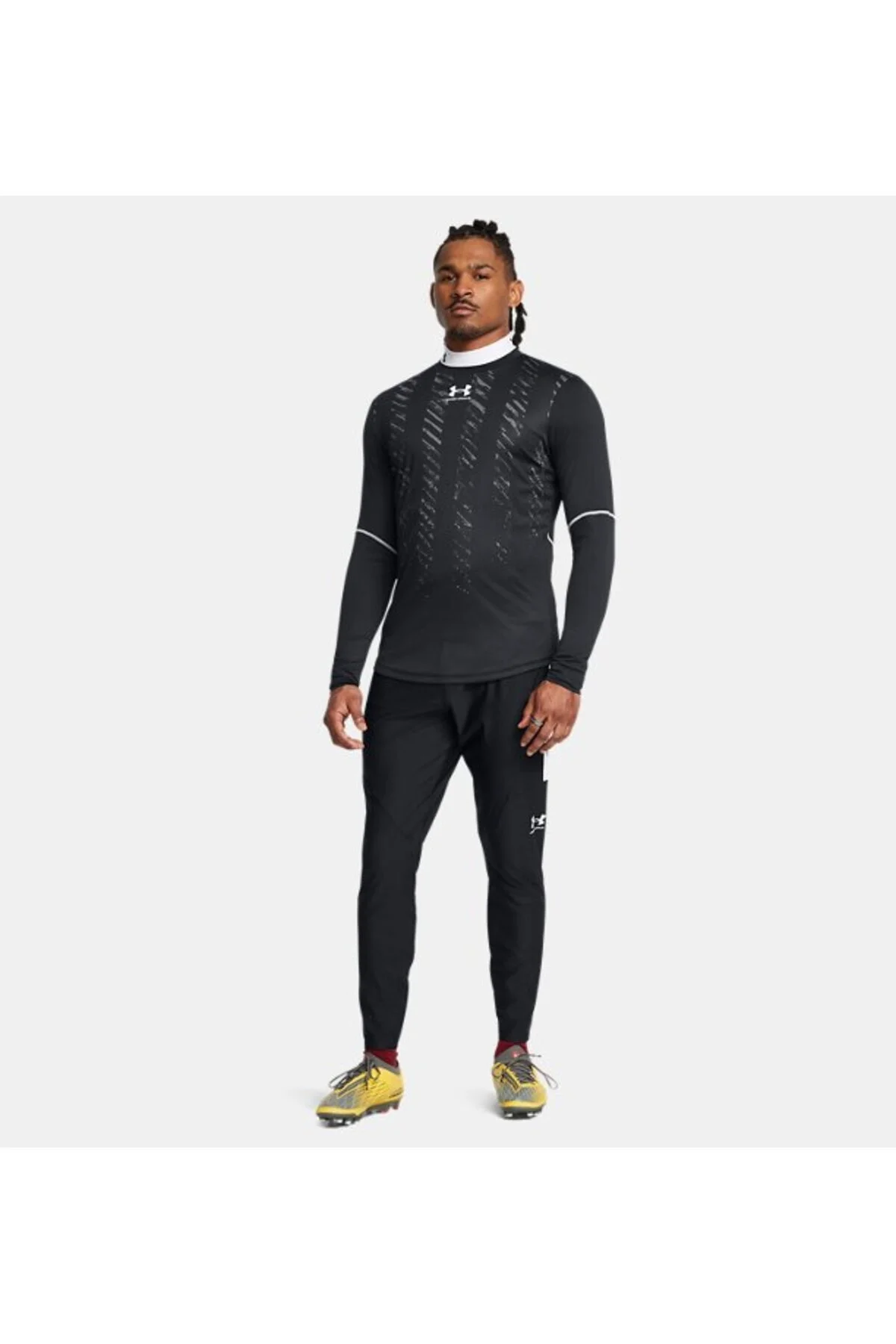 تی شرت ورزشی مشکی مردانه آستین بلند PRO 001 Under Armour