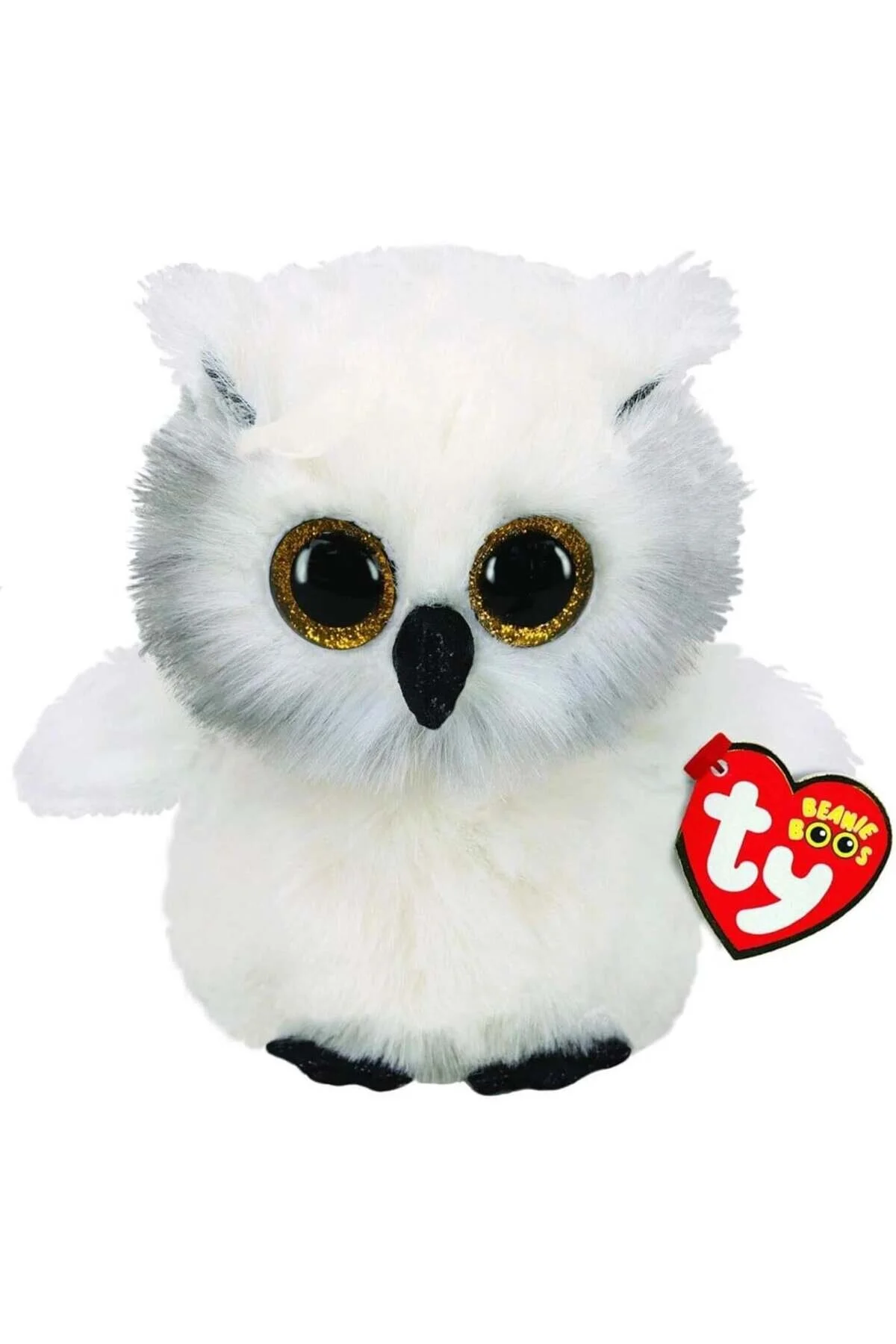 اسباب بازی های پشمی BEANIE BOOS SNOWY WHITE OWL مخمل خواب دار 15 سانتی متری TY