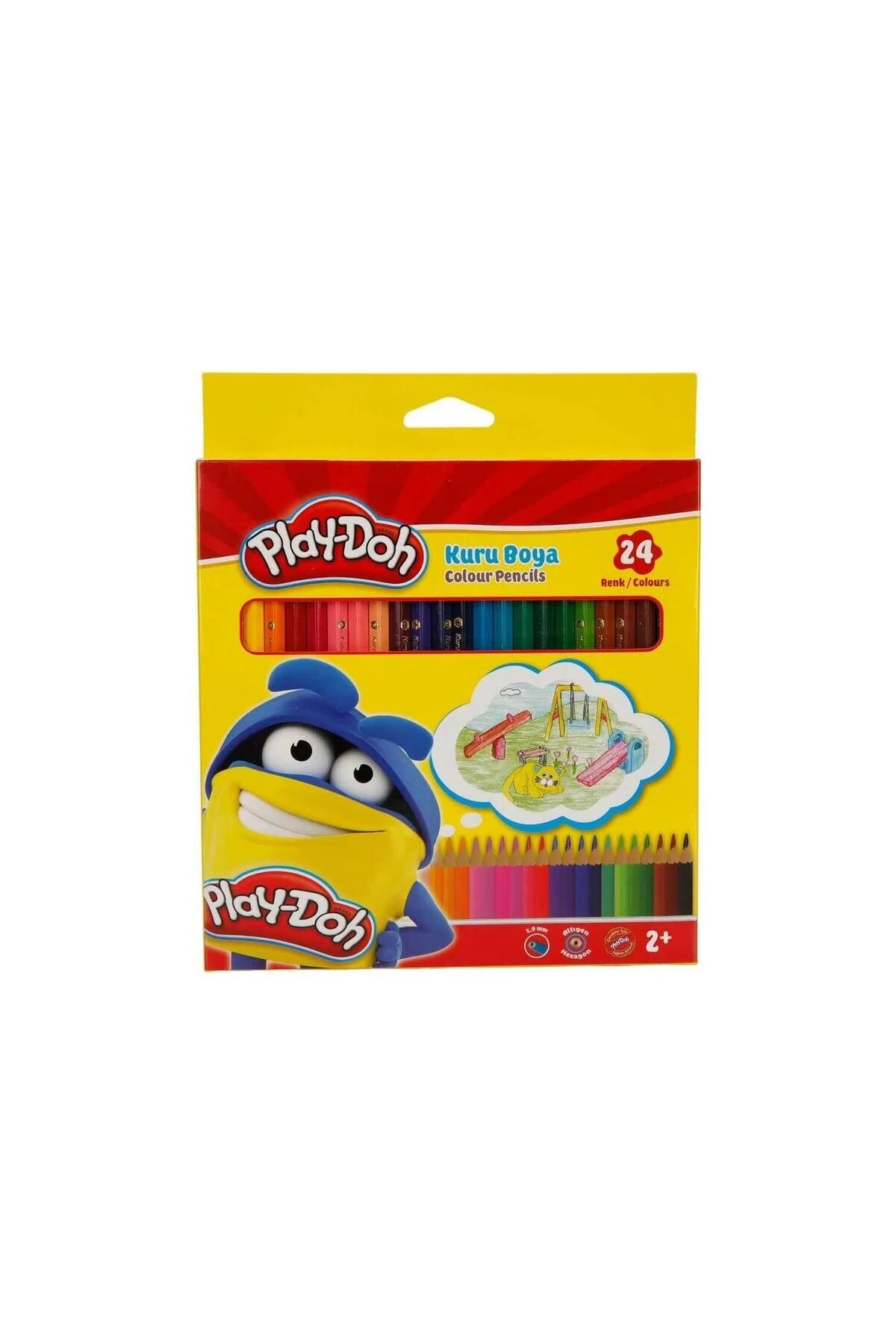 مداد رنگی PLAY DOH رنگ خشک با اندازه کامل 24 Hasbro