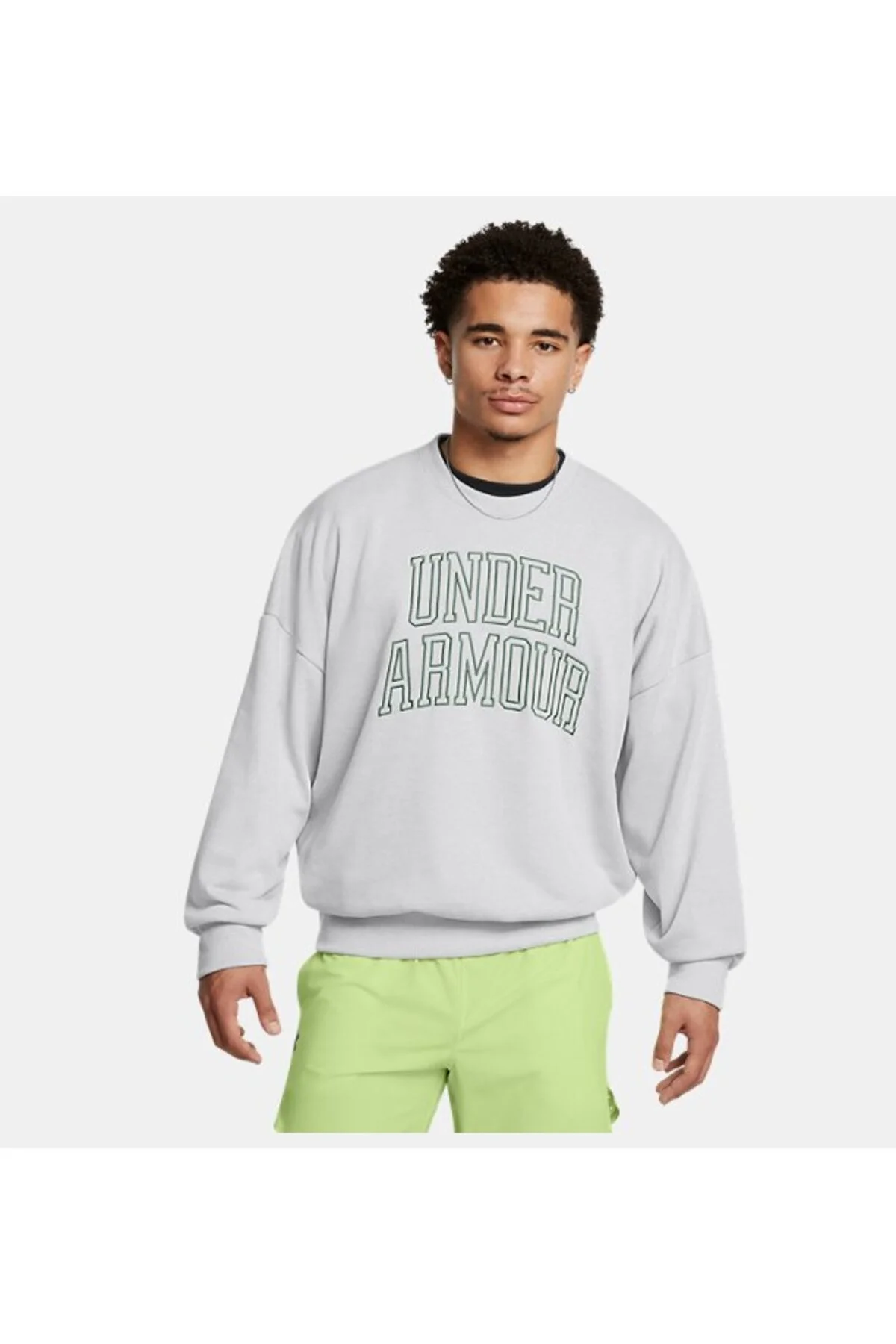 سویشرت ورزشی سفید مردانه نماد UA در وزن سنگین تری دوچرخه YAKA پیراهن 011 Under Armour