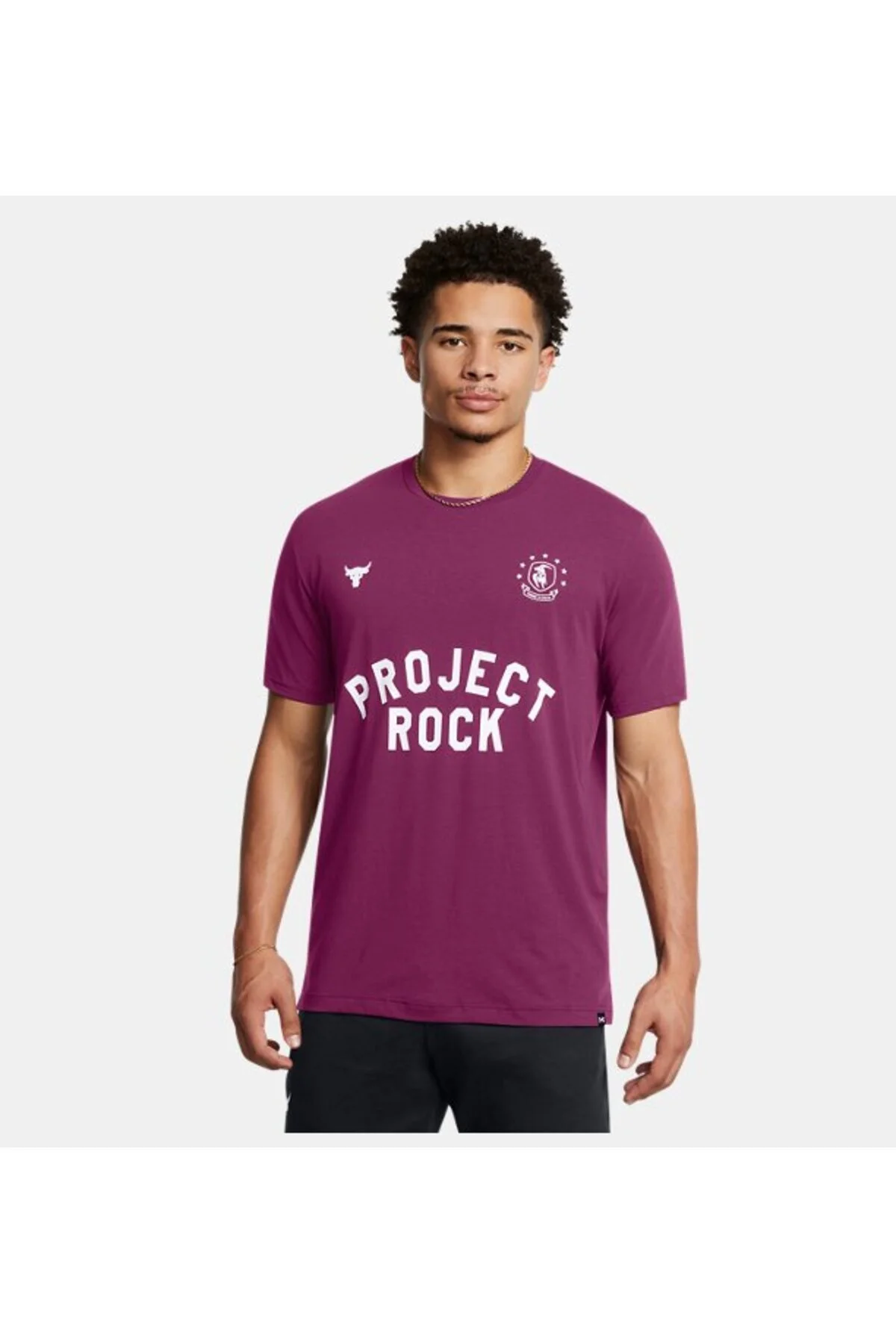 تی شرت ورزشی بنفش مردانه آستین کوتاه BOH ROCK 'S UA 505 Under Armour